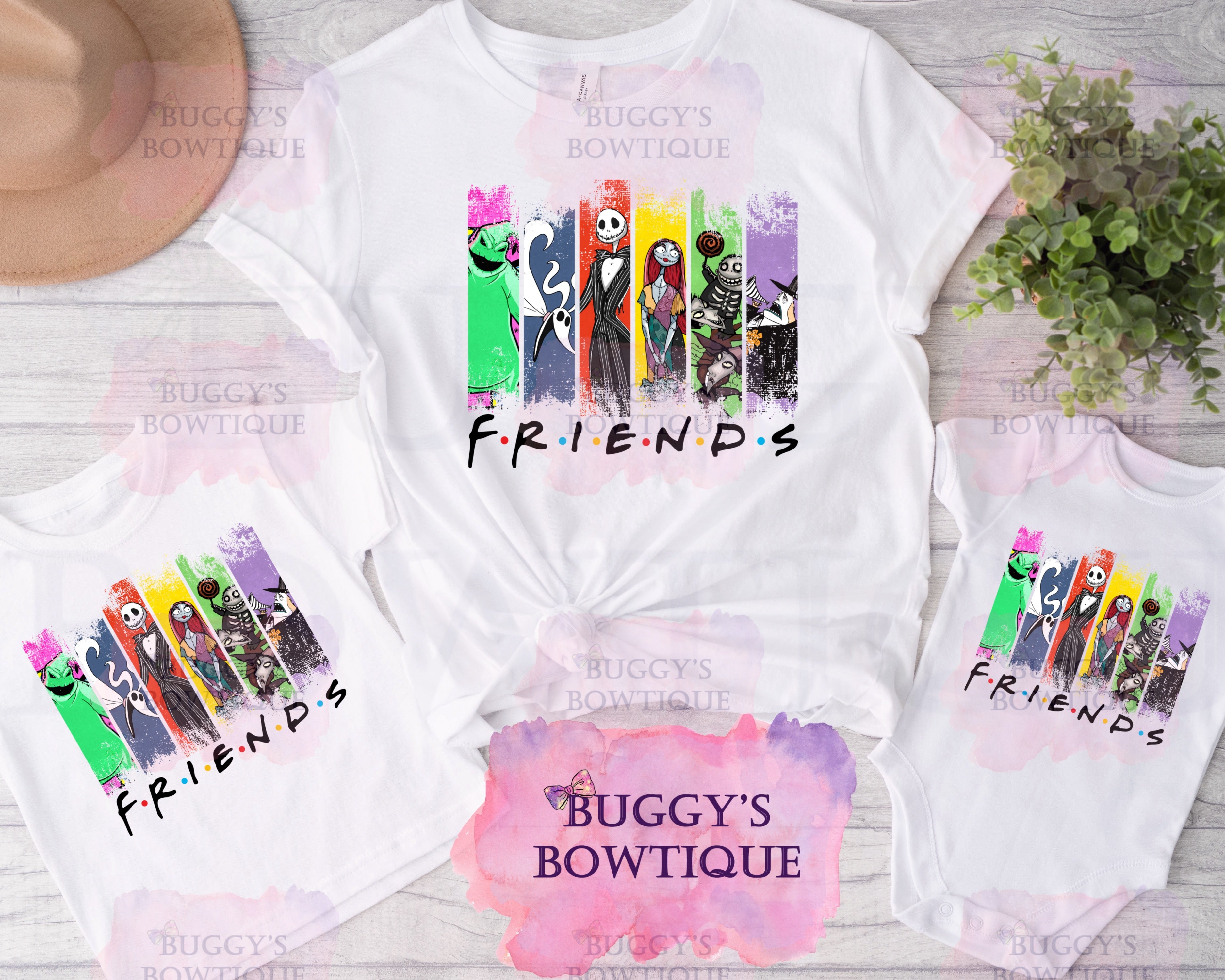 Halloween Friends Sublimation/ DTF/ BLEACHED Shirts, Onesies, Sweatshirts- MULTIPLE COLORS