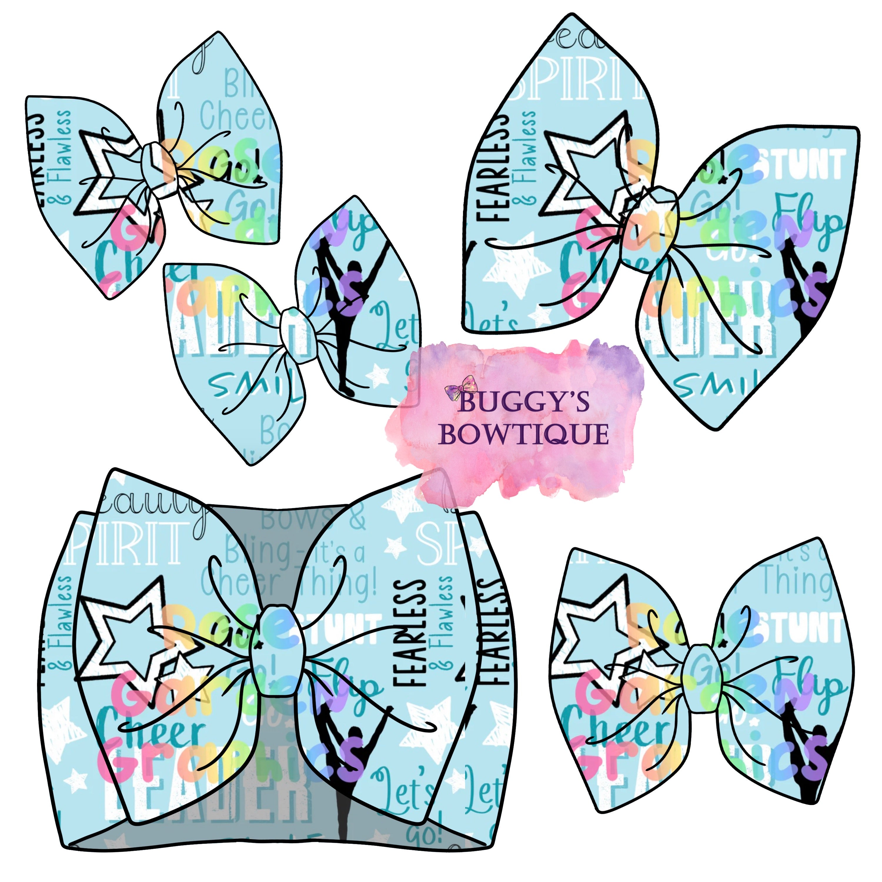 Cheer bow/ bow tie/ headband/ piggies/ scrunchie