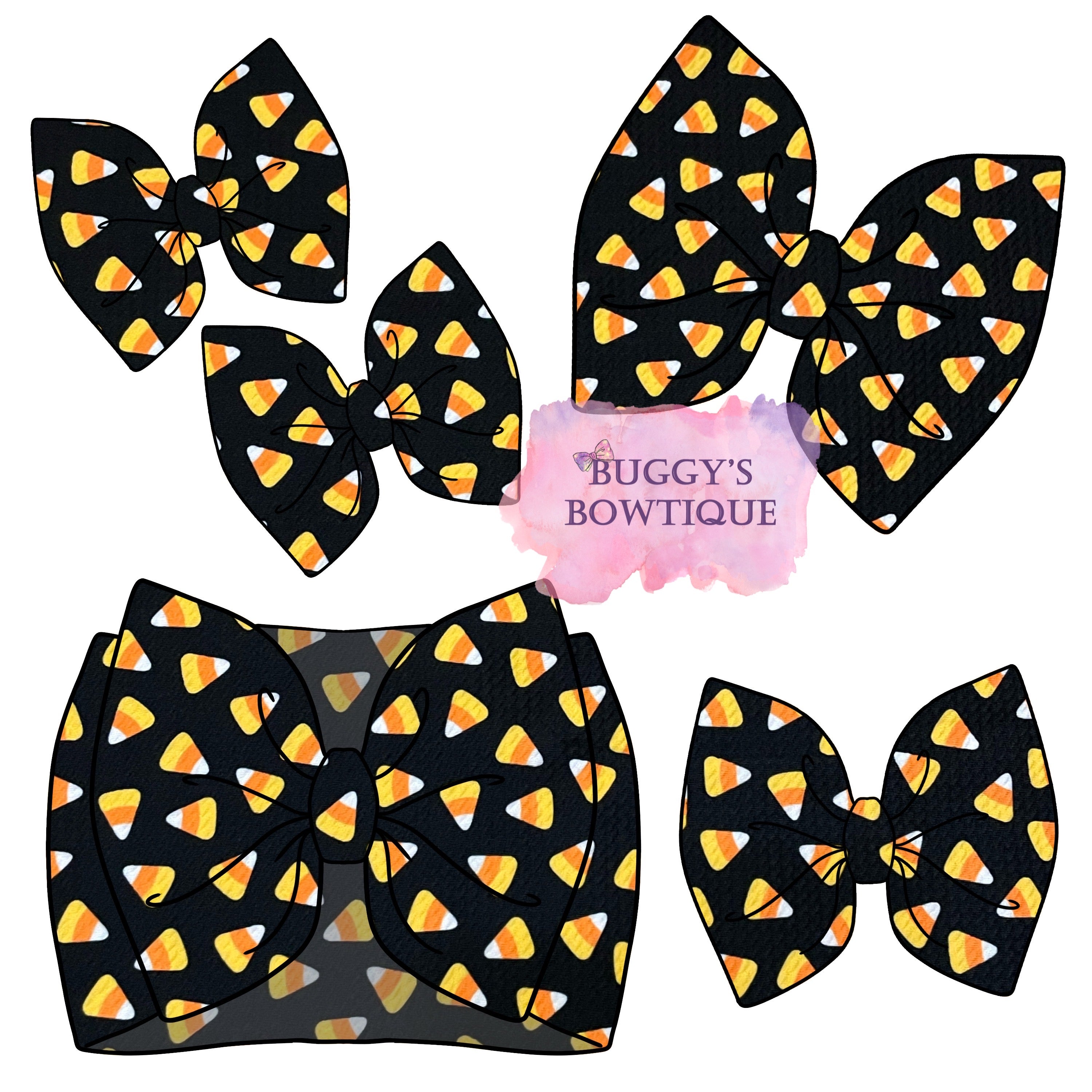 Candy Corn bow/bow tie/headband/piggies/scrunchie