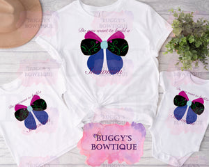 Ice Princess Bow Sublimation/ DTF/ BLEACHED Shirts, Onesies, Sweatshirts- MULTIPLE COLORS