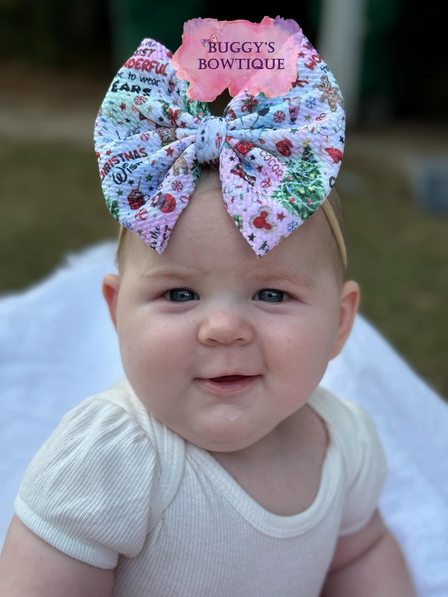 Wonderful Time bow/bow tie/headband/piggies/scrunchie