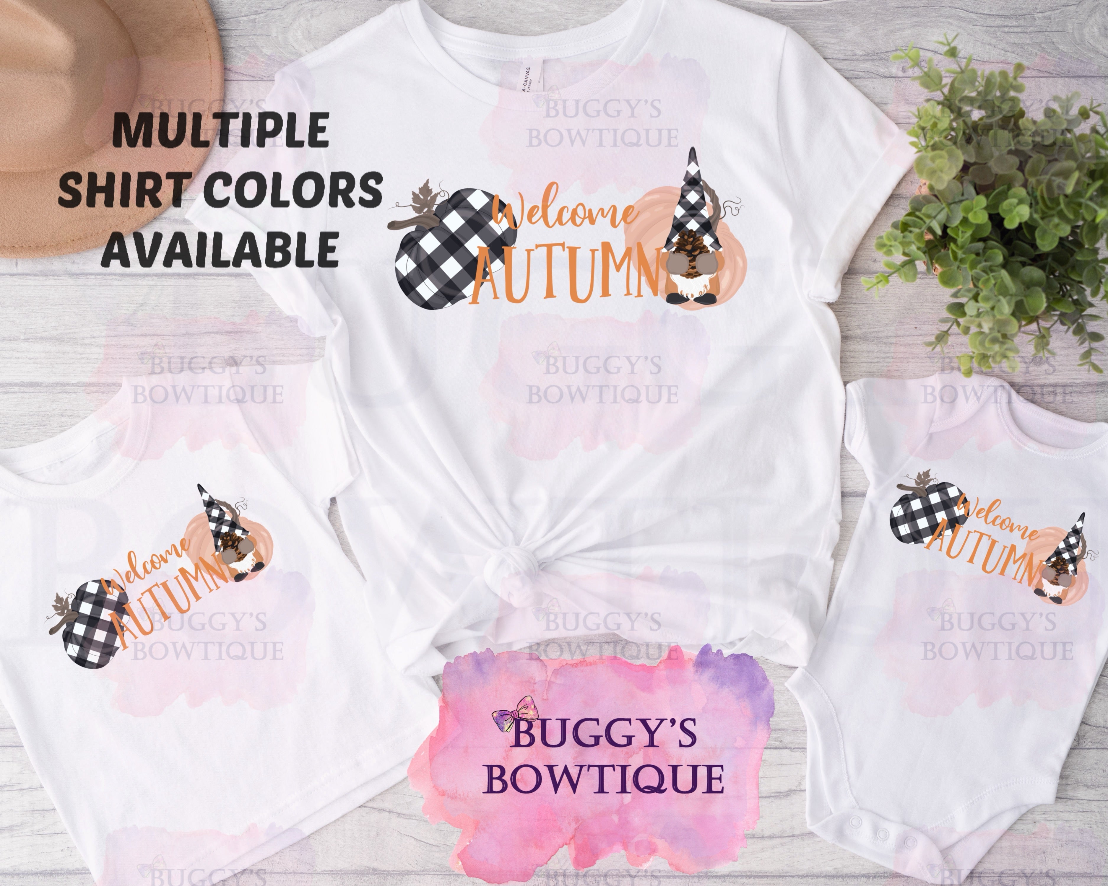Welcome Autumn Sublimation/ DTF/ BLEACHED Shirts, Onesies, Sweatshirts- MULTIPLE COLORS