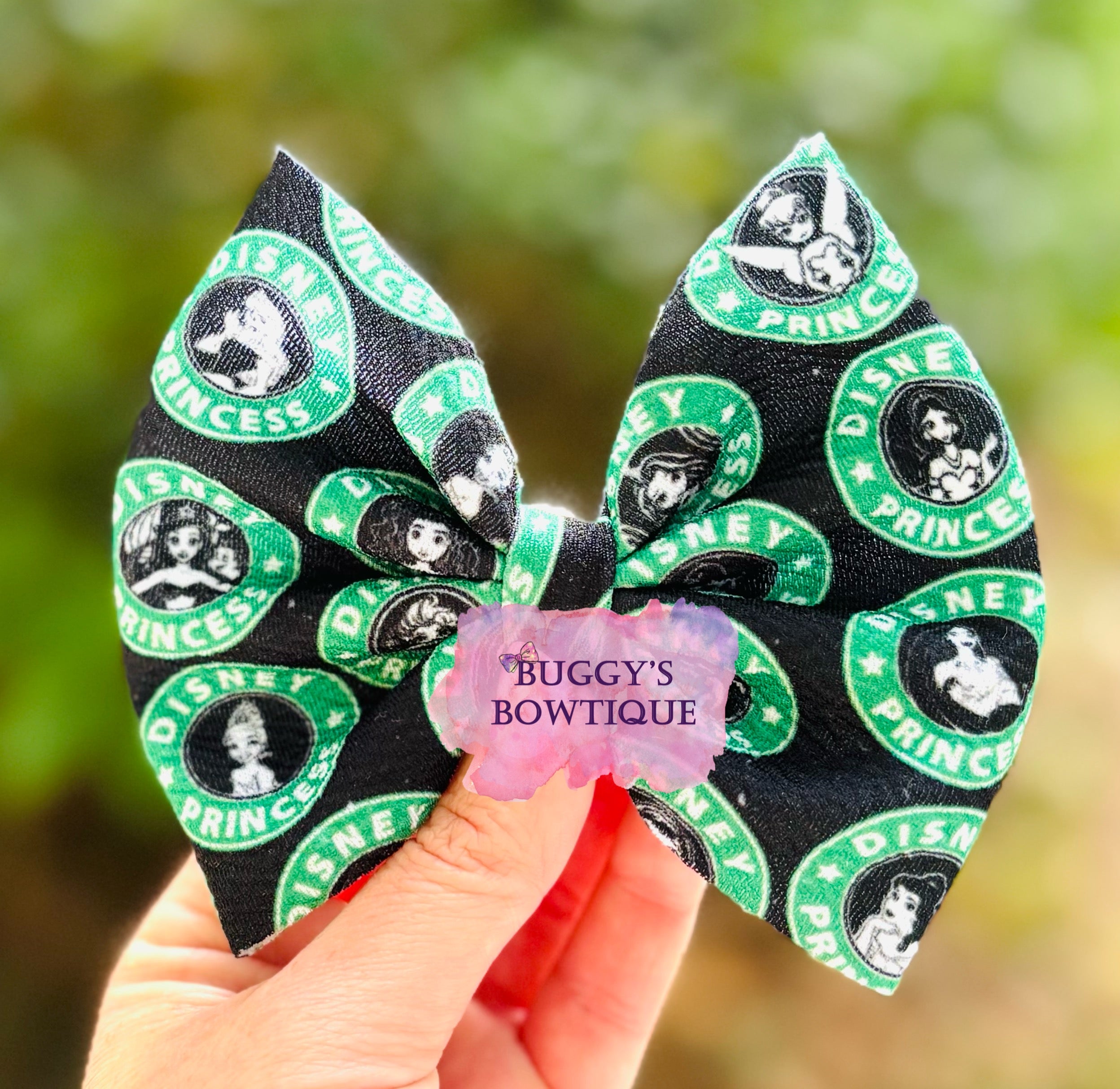 Princess + Coffee bow/ bow tie/ headband/ piggies/ scrunchie