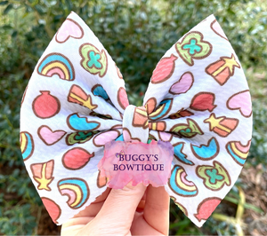 Muted Marshmallows bow/ bow tie/ headband/ piggies/ scrunchie