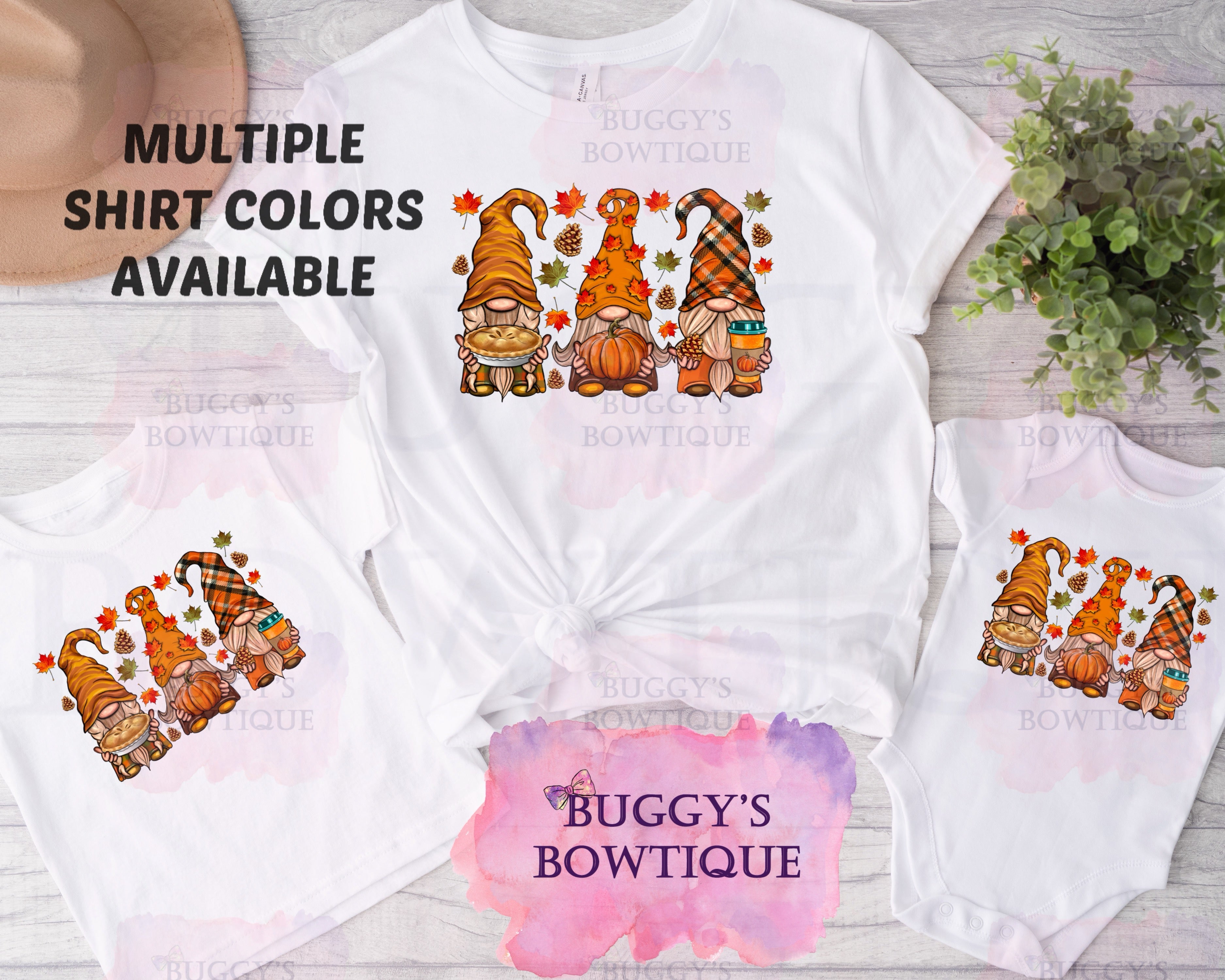 Fall Gnomes Sublimation/ DTF/ BLEACHED Shirts, Onesies, Sweatshirts- MULTIPLE COLORS