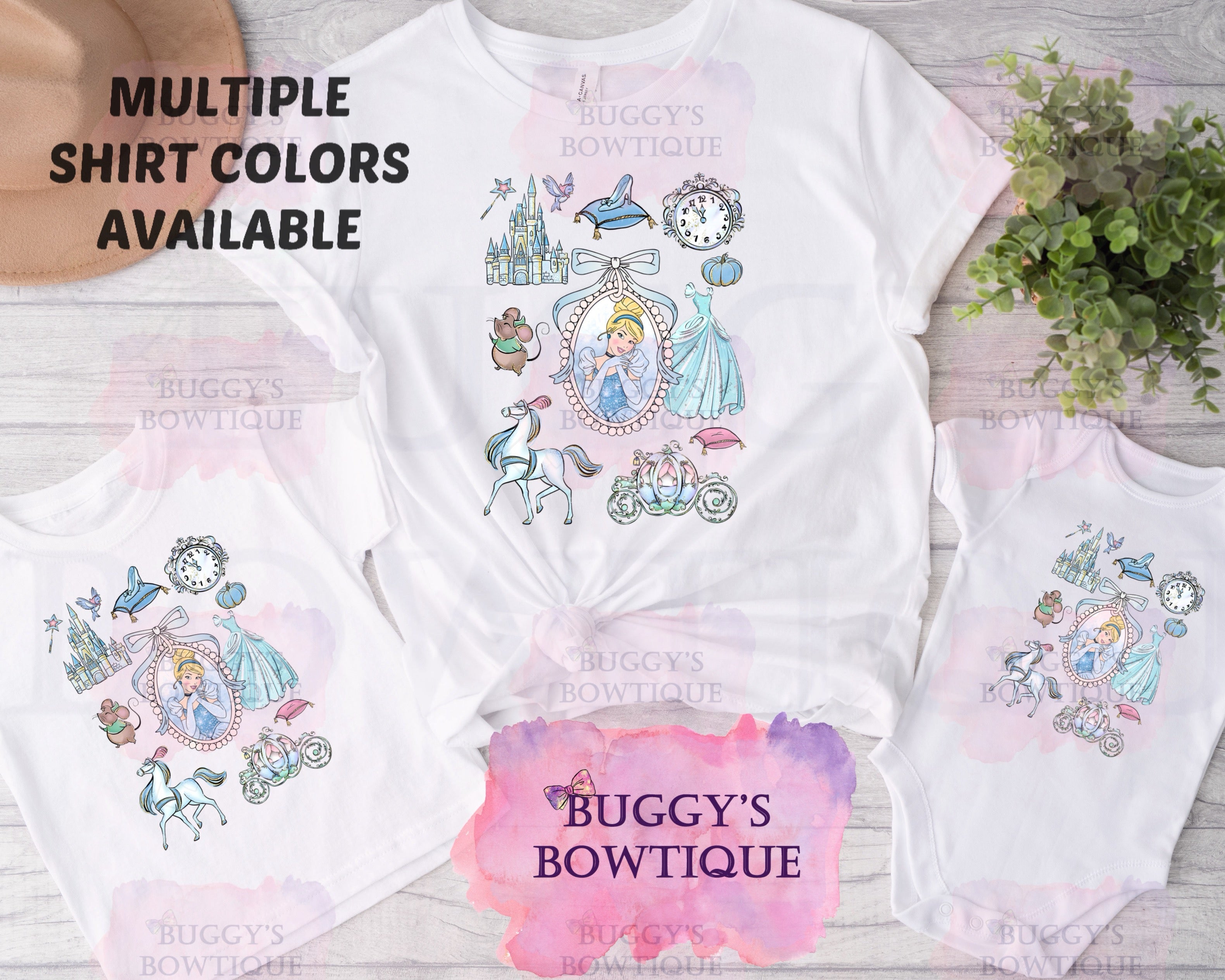 Glass Slipper Sublimation/ DTF/ BLEACHED Shirts, Onesies, Sweatshirts- MULTIPLE COLORS