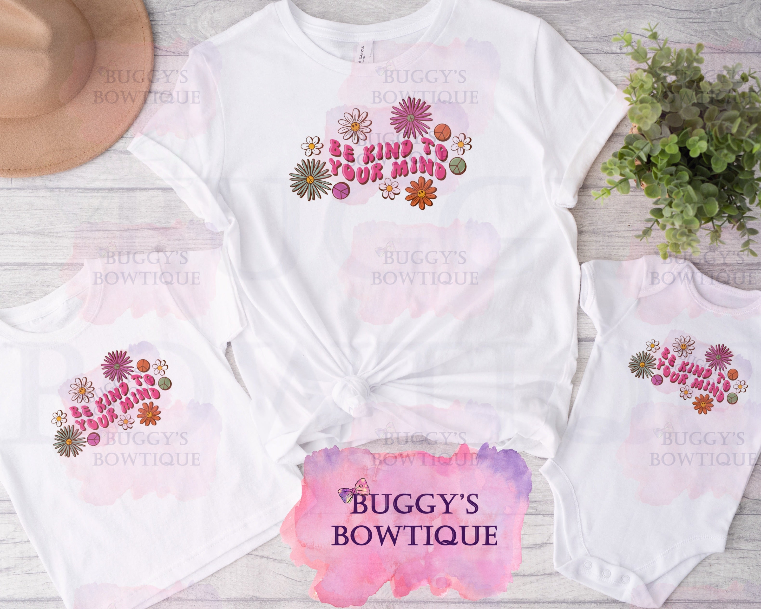 Be Kind To Your Mind Sublimation/ DTF/ BLEACHED Shirts, Onesies, Sweatshirts- MULTIPLE COLORS