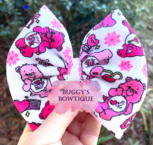 Pink Bears bow/bow tie/headband/piggies/Scrunchie