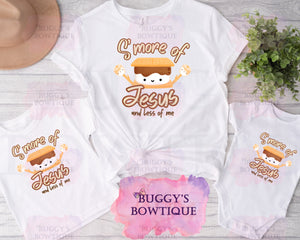 S'more of Jesus... Sublimation/ DTF/ BLEACHED Shirts, Onesies, Sweatshirts- MULTIPLE COLORS