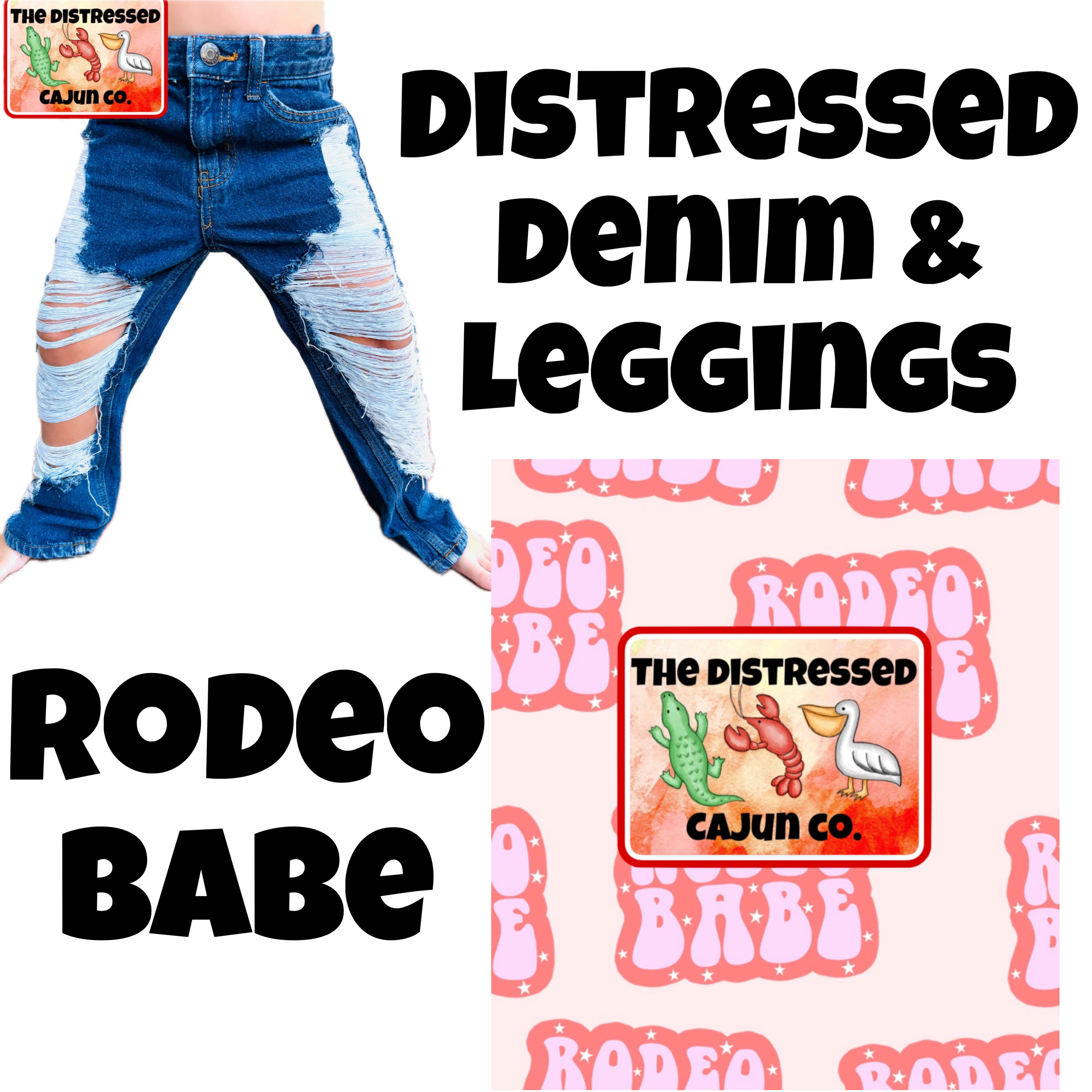 Rodeo Babe Distressed Denim & Leggings