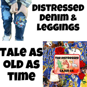 Tale As Old As Time Distressed Denim & Leggings