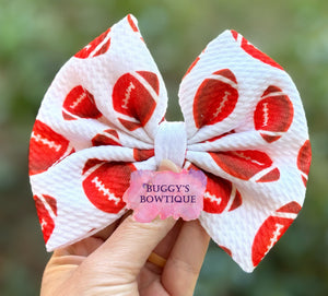 Football bow/ bow tie/ headband/ piggies/ scrunchie