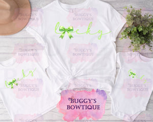 Coquette Lucky Sublimation/ DTF/ BLEACHED Shirts, Onesies, Sweatshirts- MULTIPLE COLORS