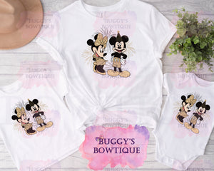 New Year Mouse Sublimation/ DTF/ BLEACHED Shirts, Onesies, Sweatshirts- MULTIPLE COLORS