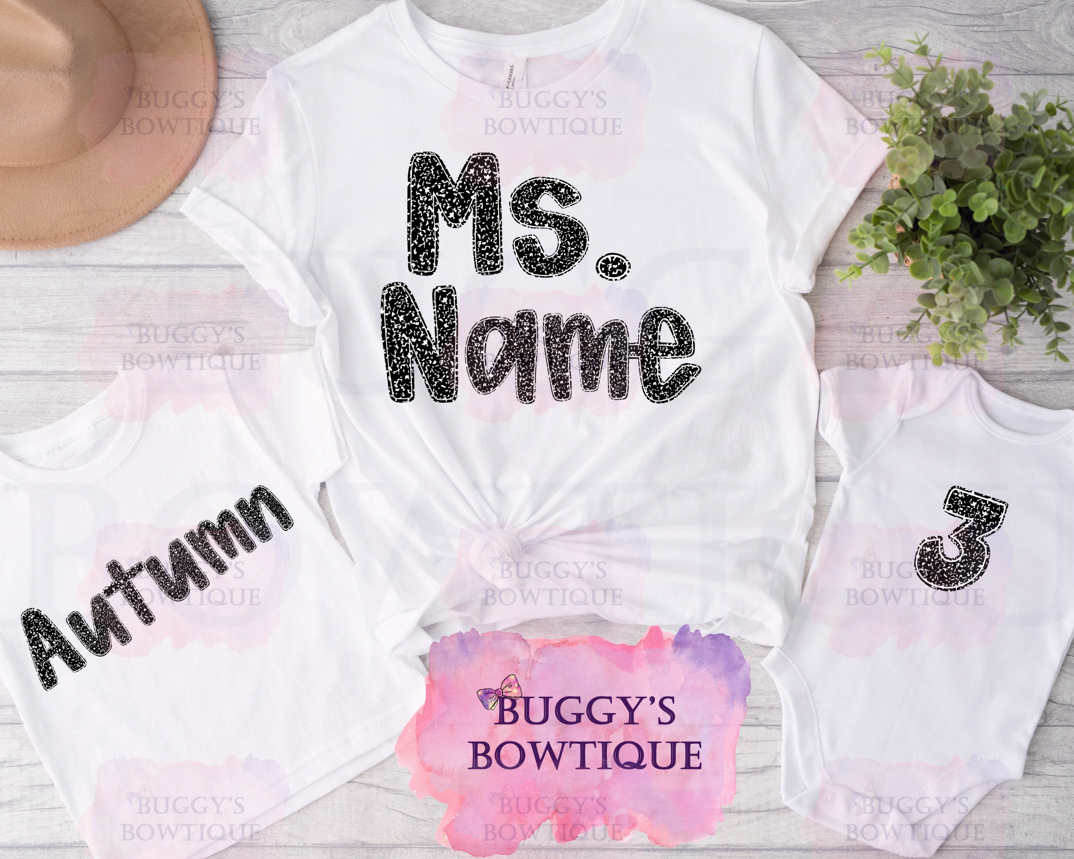 Personalized Composition Notebook Sublimation/ DTF/ BLEACHED Shirts, Onesies, Sweatshirts- MULTIPLE COLORS