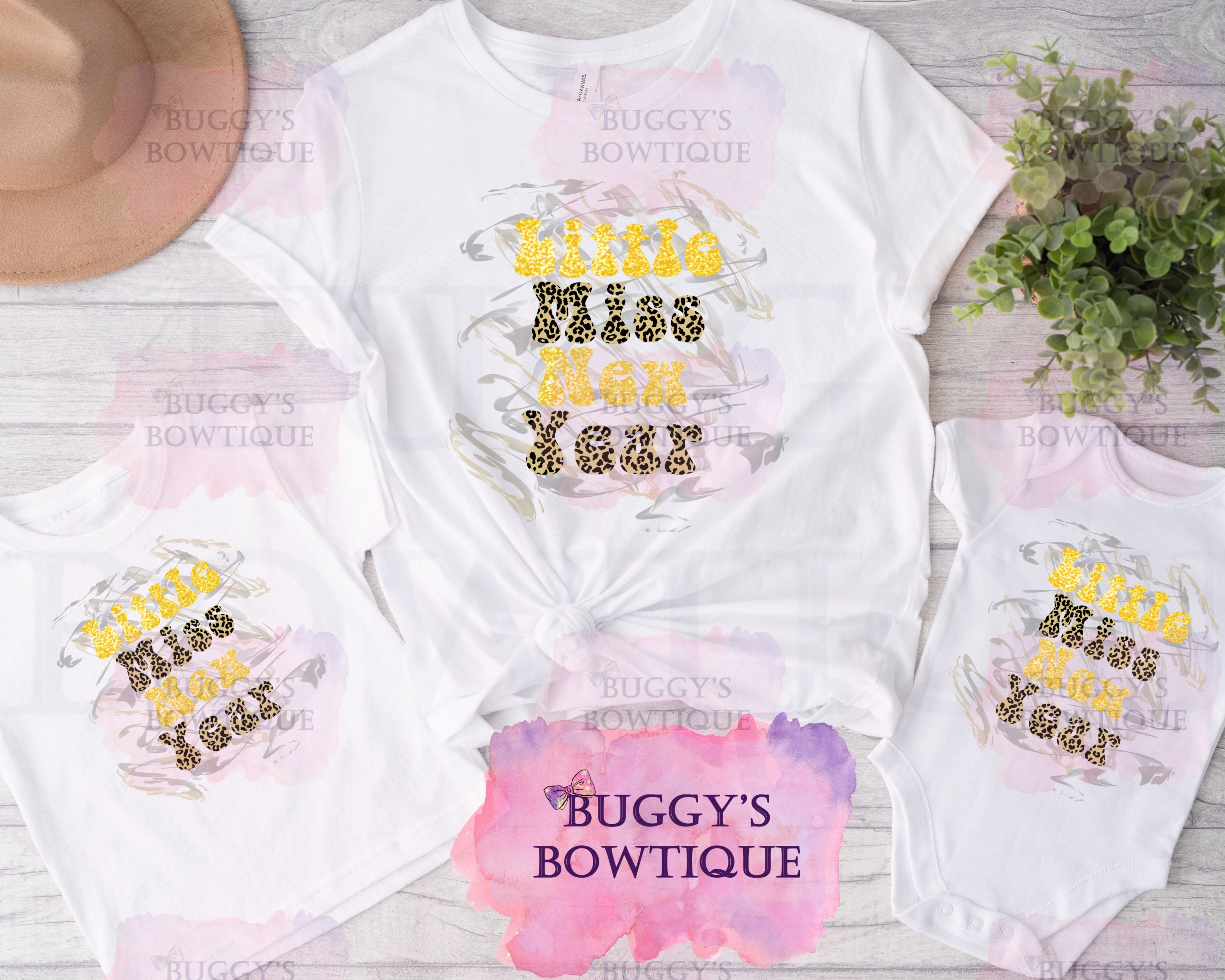 Little Miss New Year Sublimation/ DTF/ BLEACHED Shirts, Onesies, Sweatshirts- MULTIPLE COLORS