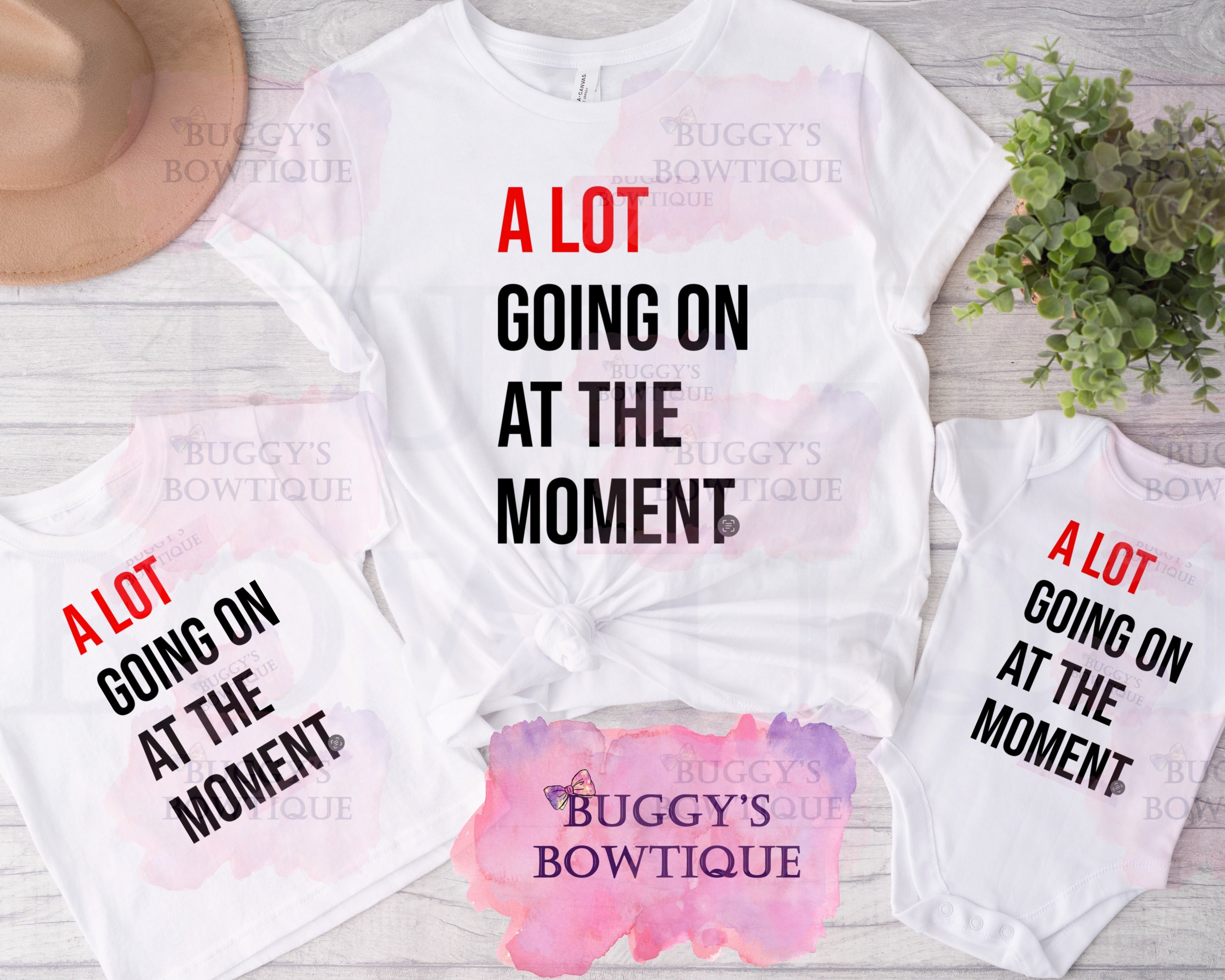 A Lot Going On At The Moment Sublimation/ DTF/ BLEACHED Shirts, Onesies, Sweatshirts- MULTIPLE COLORS