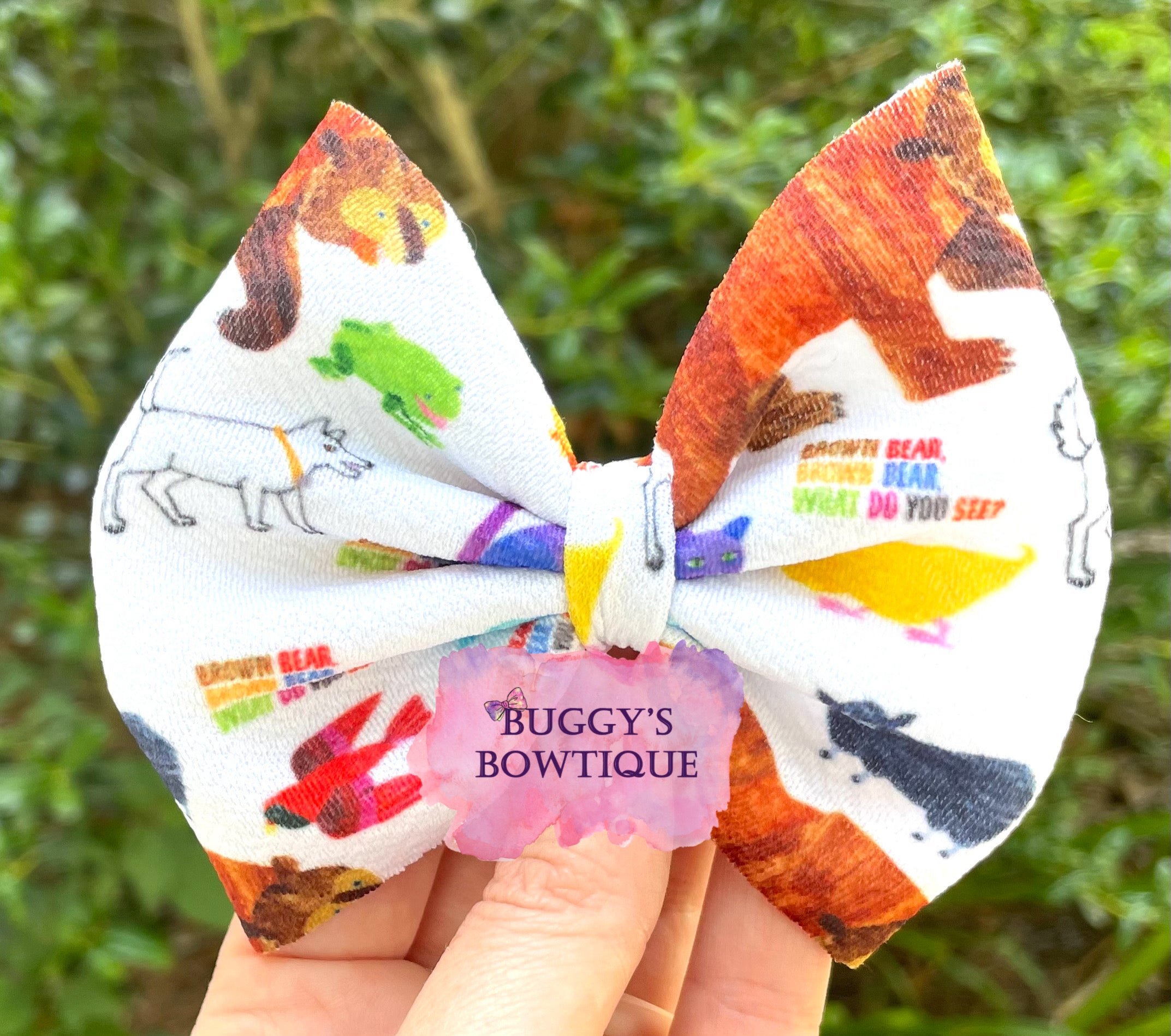 Storybook bow/ bow tie/ headband/ piggies/ scrunchie