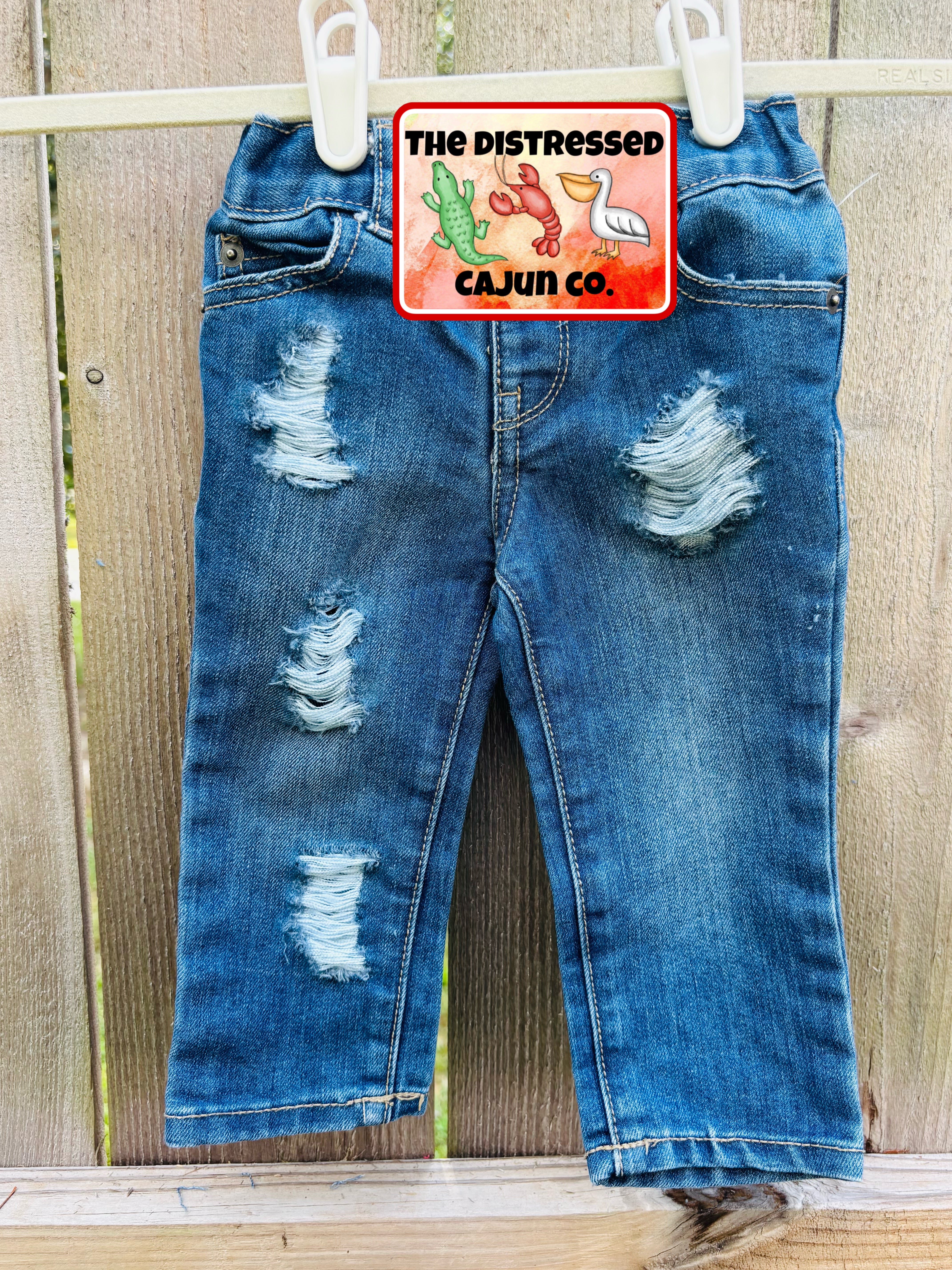 RTS Distressed Denim Size 9/12 month