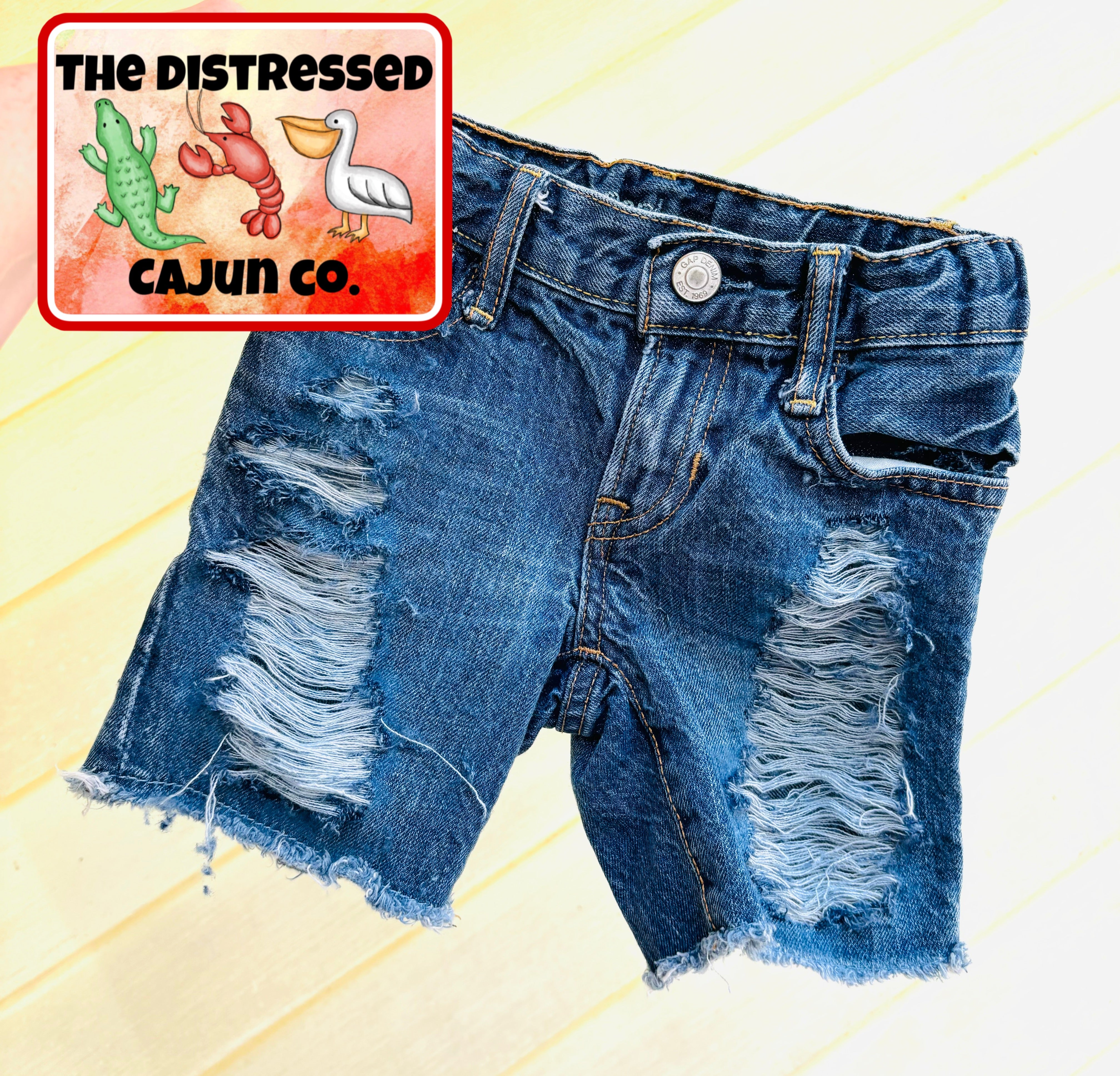 RTS Distressed Denim Shorts 3t