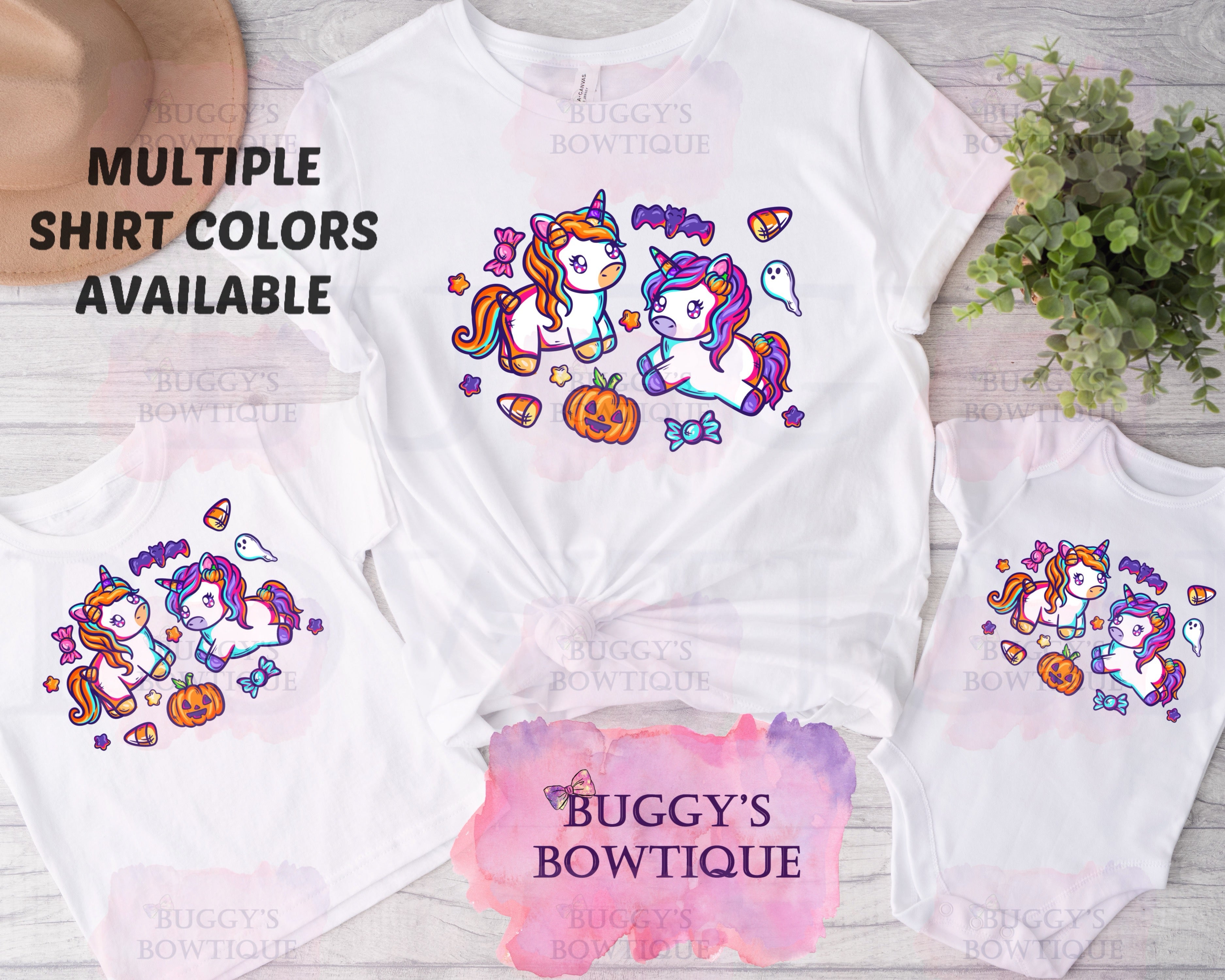 Halloween Unicorns Sublimation/ DTF/ BLEACHED Shirts, Onesies, Sweatshirts- MULTIPLE COLORS