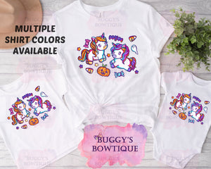 Halloween Unicorns Sublimation/ DTF/ BLEACHED Shirts, Onesies, Sweatshirts- MULTIPLE COLORS