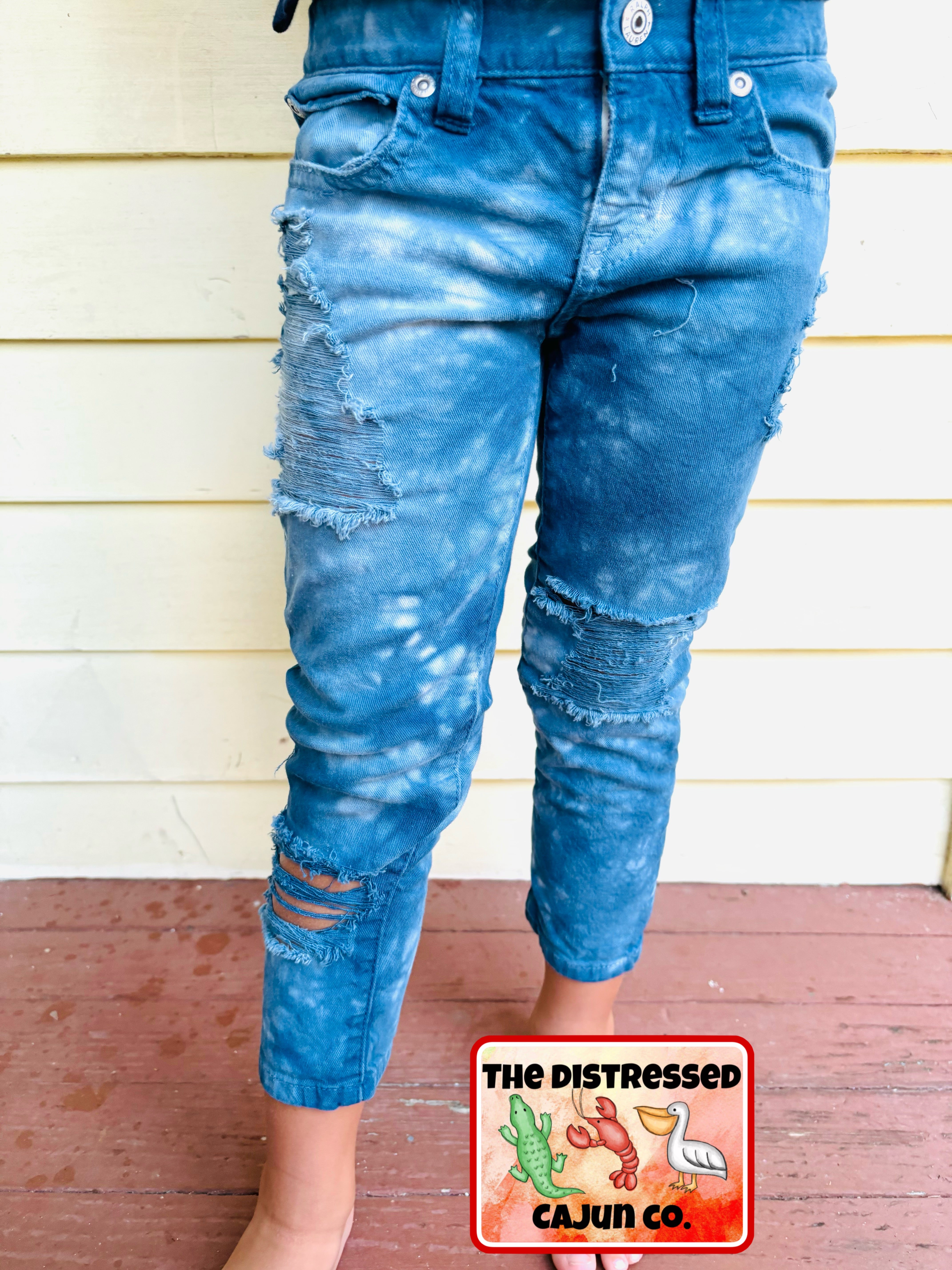 RTS Distressed Denim Pants Size 5 (fits like 4/5)