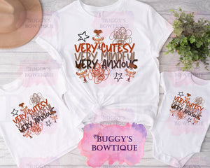 Very Anxious Sublimation/ DTF/ BLEACHED Shirts, Onesies, Sweatshirts- MULTIPLE COLORS