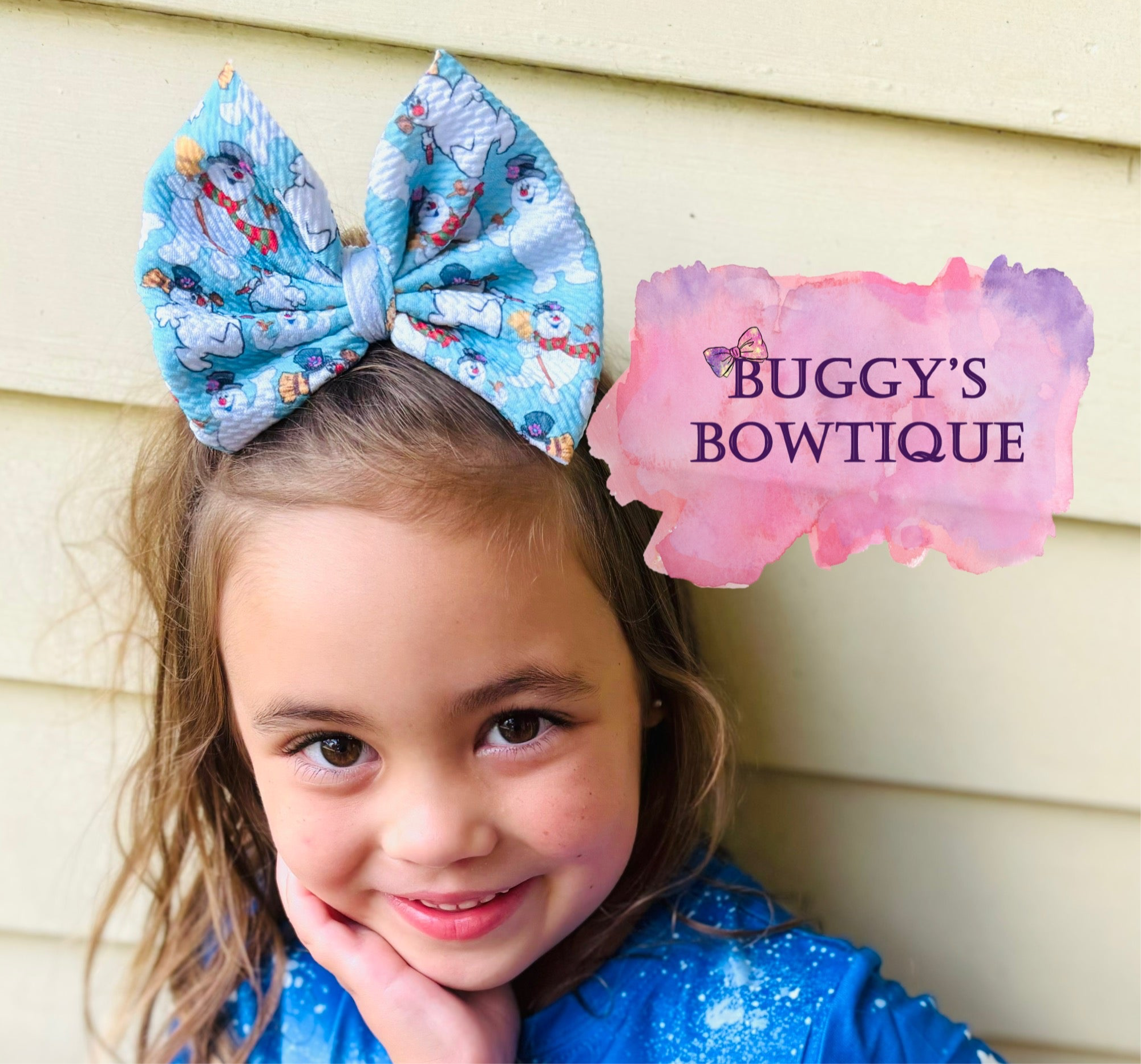 Snowman bow/ bow tie/ headband/ piggies/ scrunchie