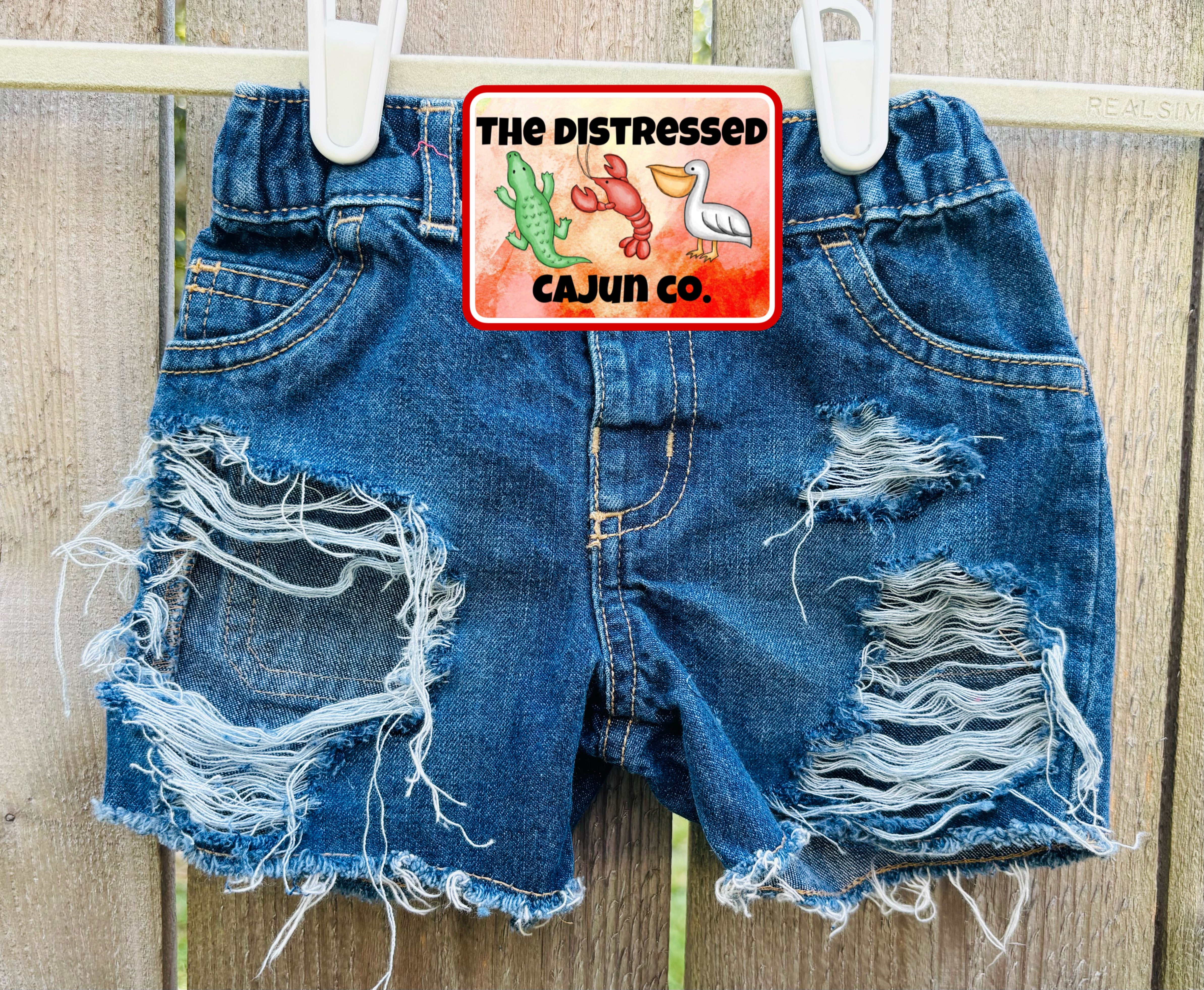 RTS Distressed Denim Shorts Size 12 month