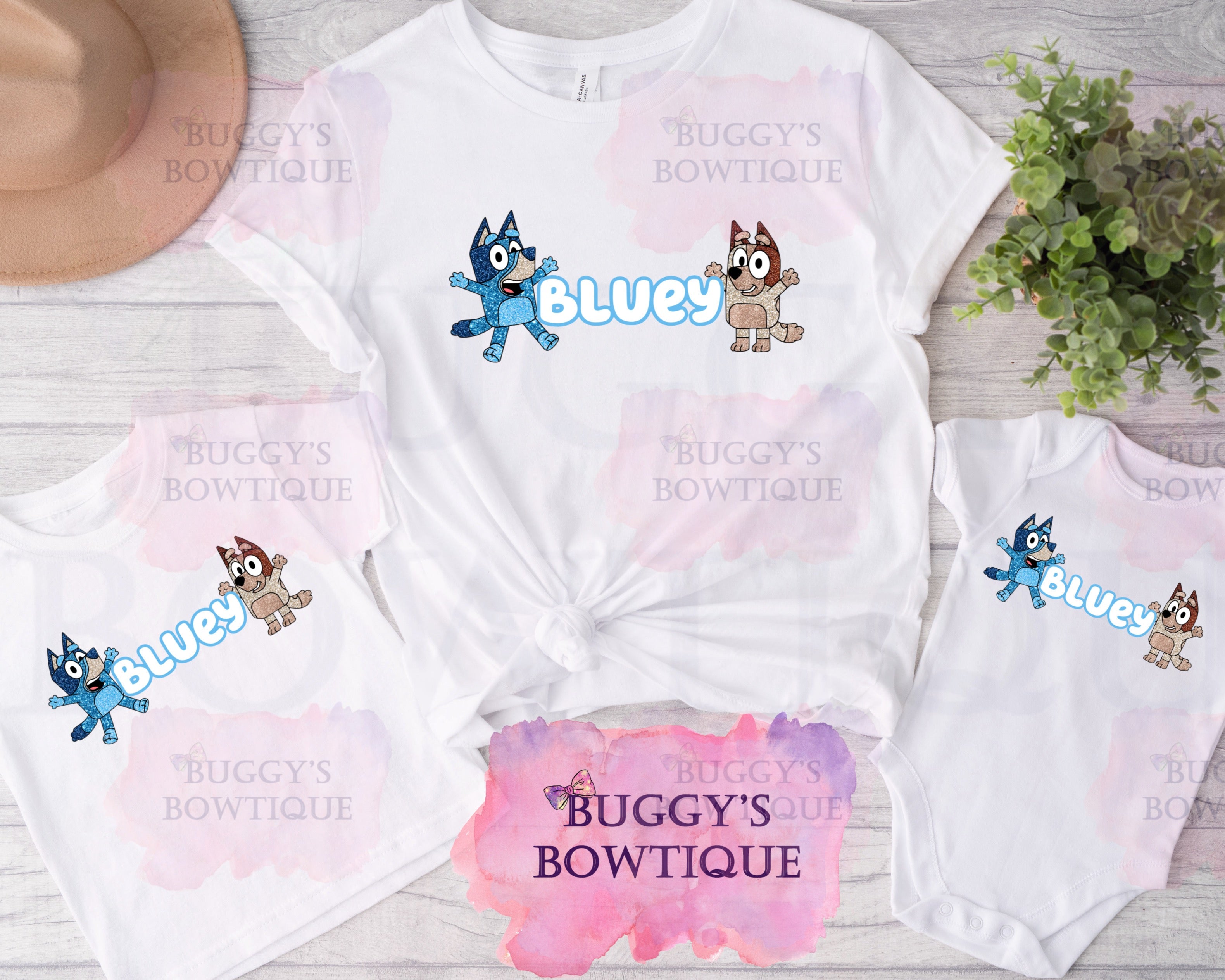 "Glitter" Blue Dog Sublimation/ DTF/ BLEACHED Shirts, Onesies, Sweatshirts- MULTIPLE COLORS