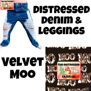 Velvet Moo Distressed Denim & Leggings