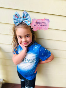 Snowman bow/ bow tie/ headband/ piggies/ scrunchie