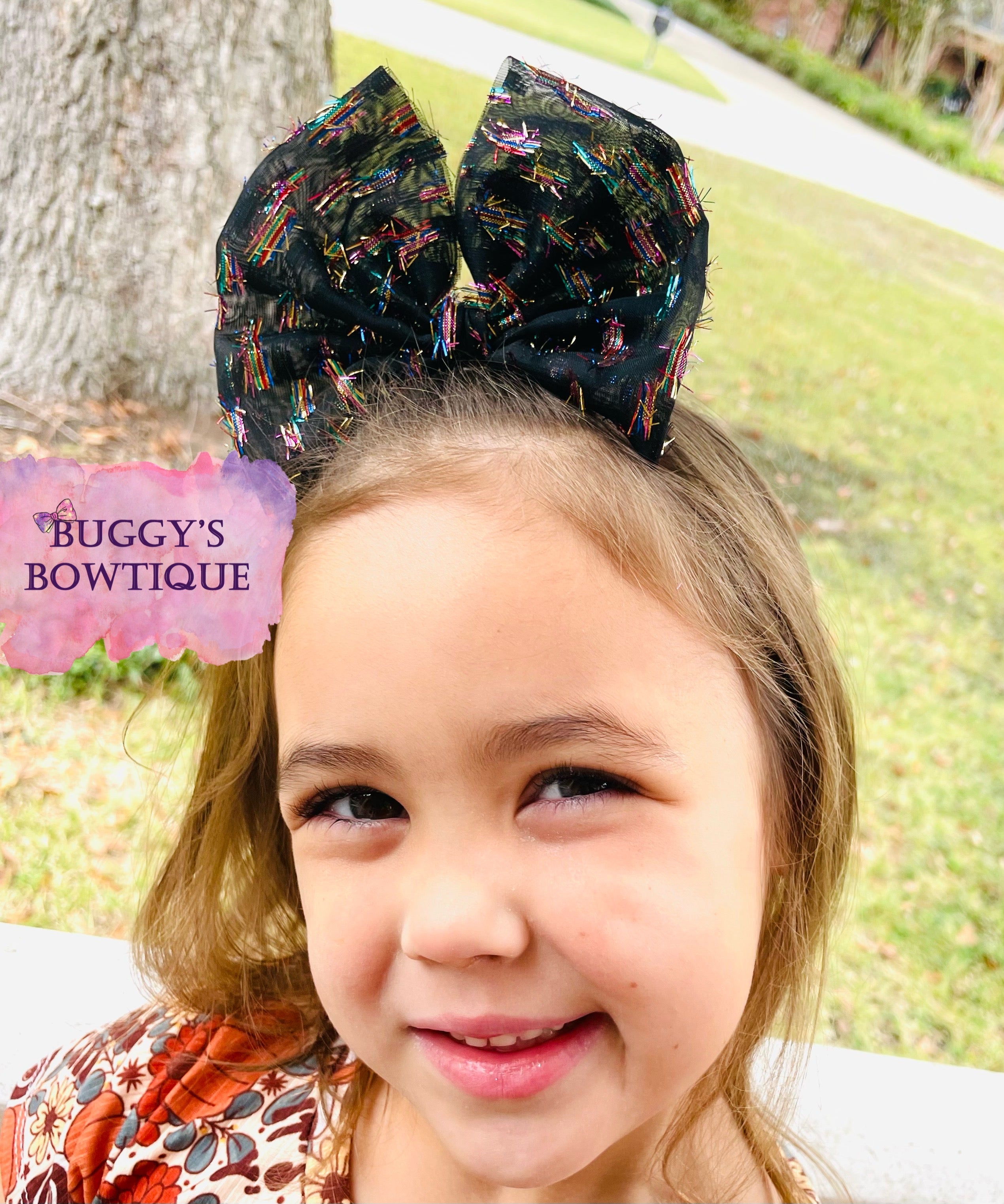 Multi-color Fringe bow/bow tie/headband/piggies/Scrunchie