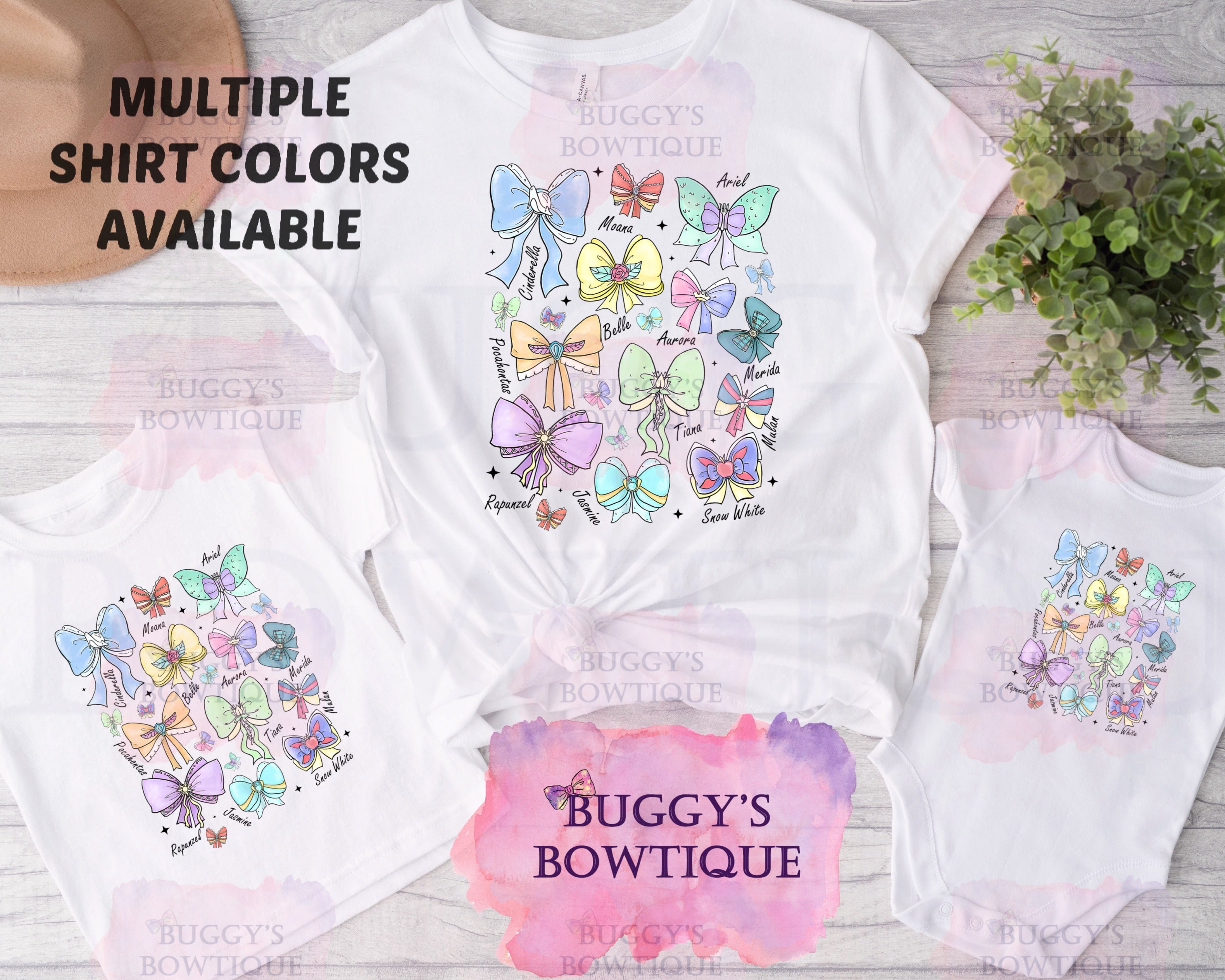 Princess Sublimation/ DTF/ BLEACHED Shirts, Onesies, Sweatshirts- MULTIPLE COLORS