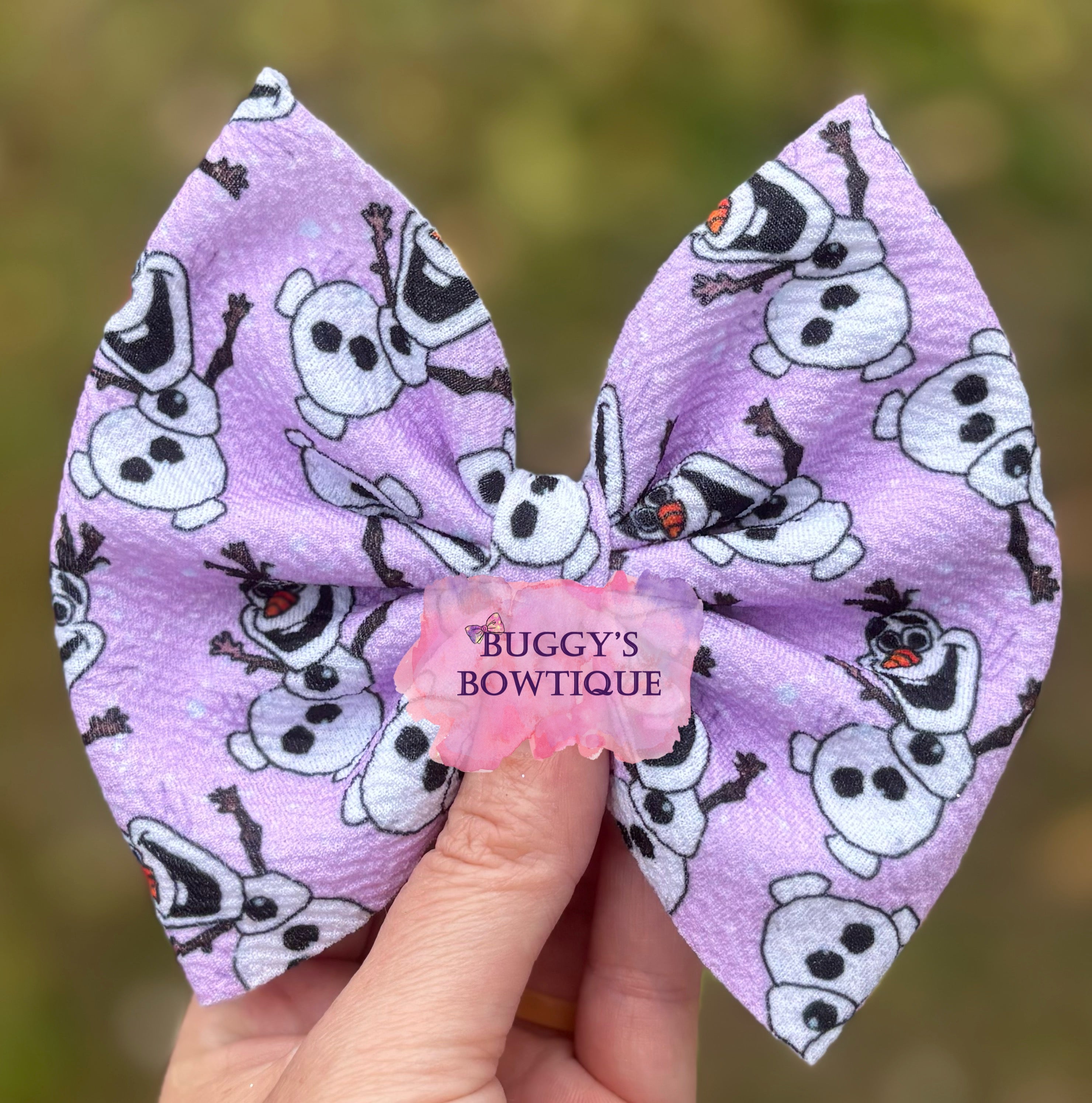 Snowman bow/ bow tie/ headband/ piggies/ scrunchie