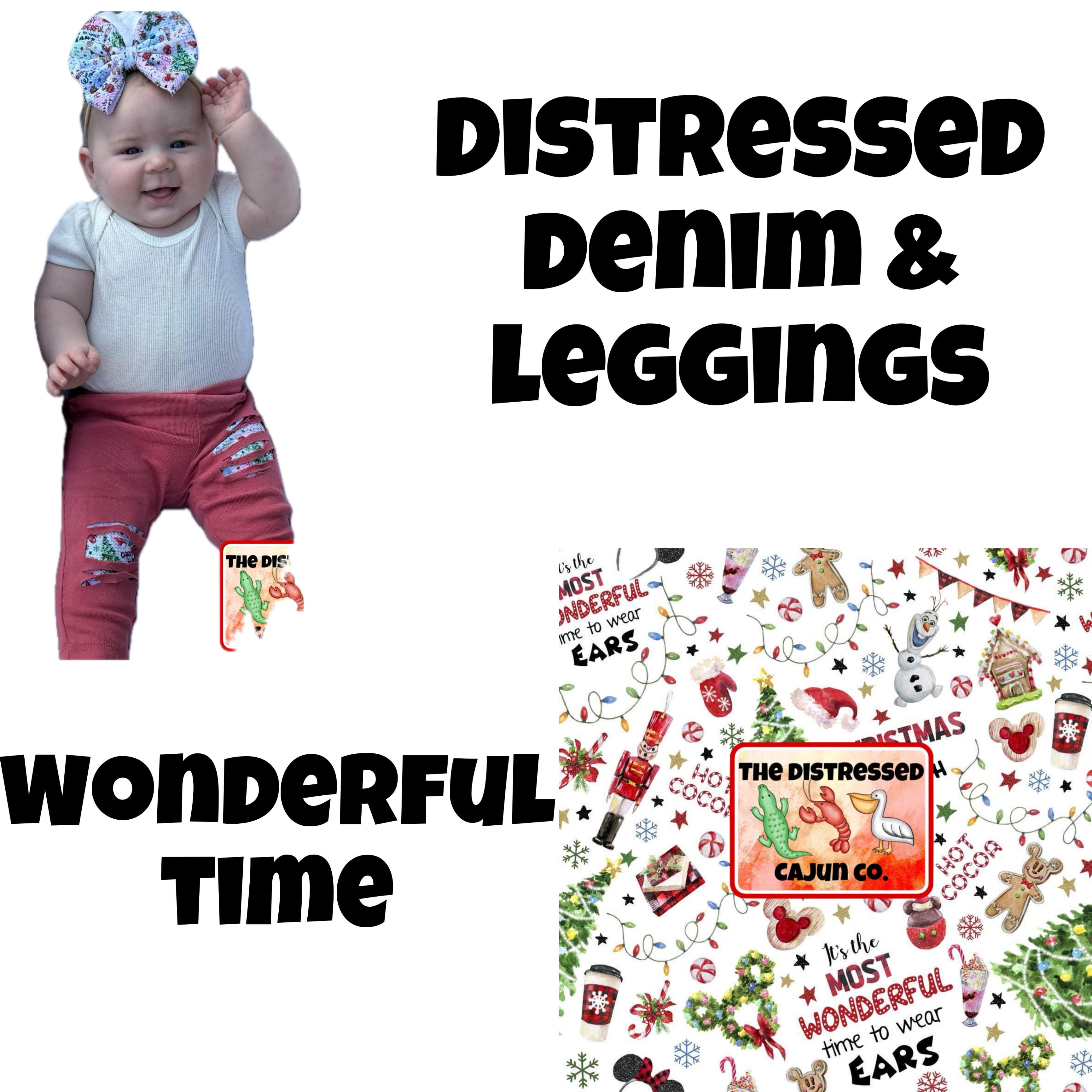 Wonderful Time Distressed Denim & Leggings