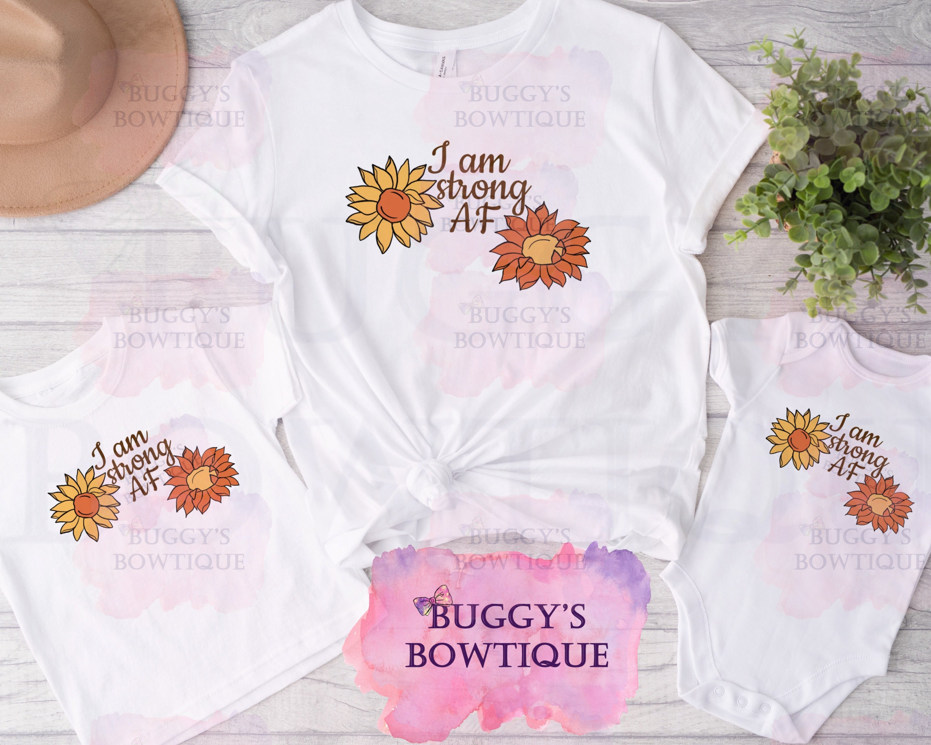 I Am Strong AF Sublimation/ DTF/ BLEACHED Shirts, Onesies, Sweatshirts- MULTIPLE COLORS