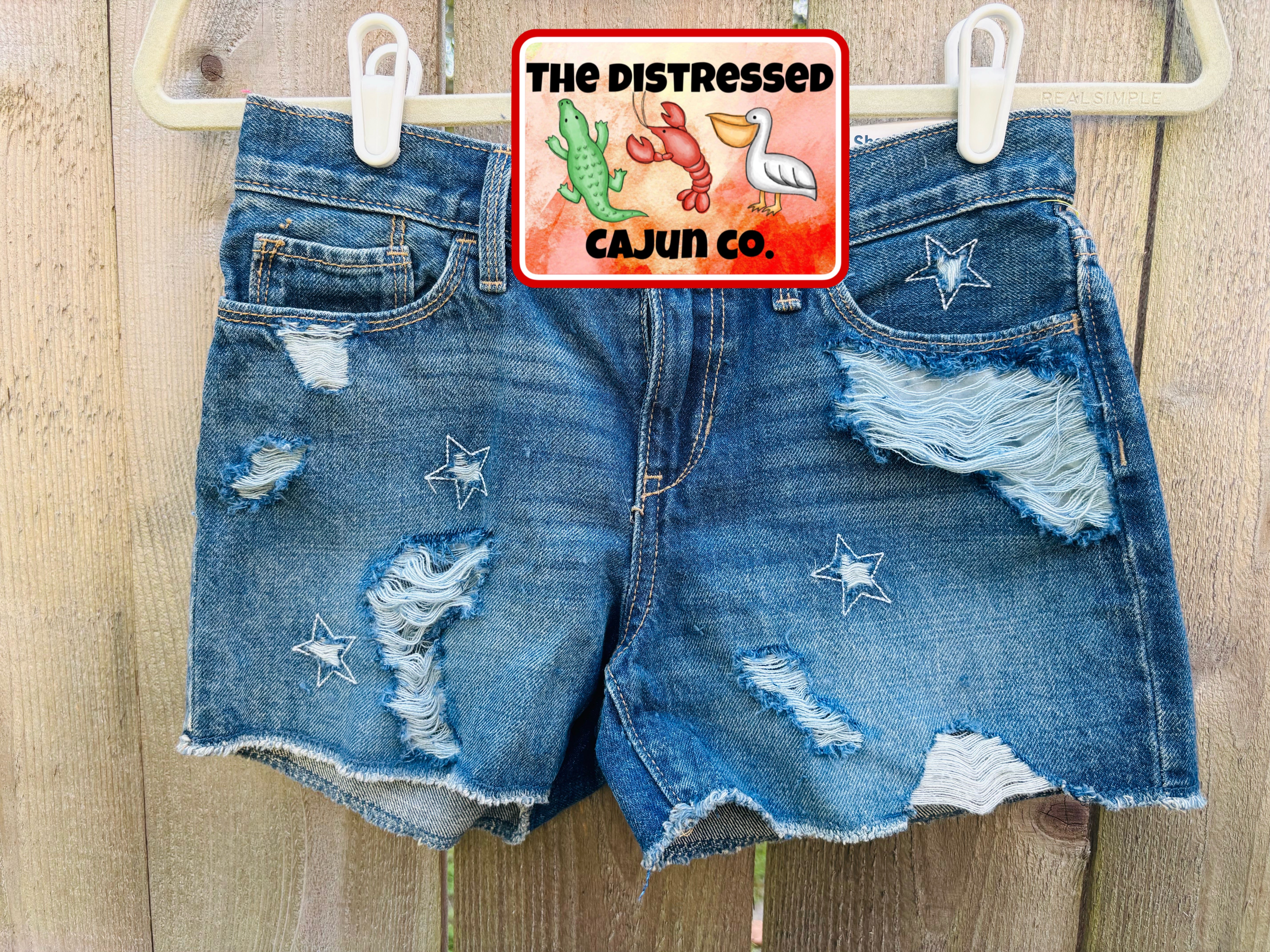 RTS Distressed Denim Shorts Size 12