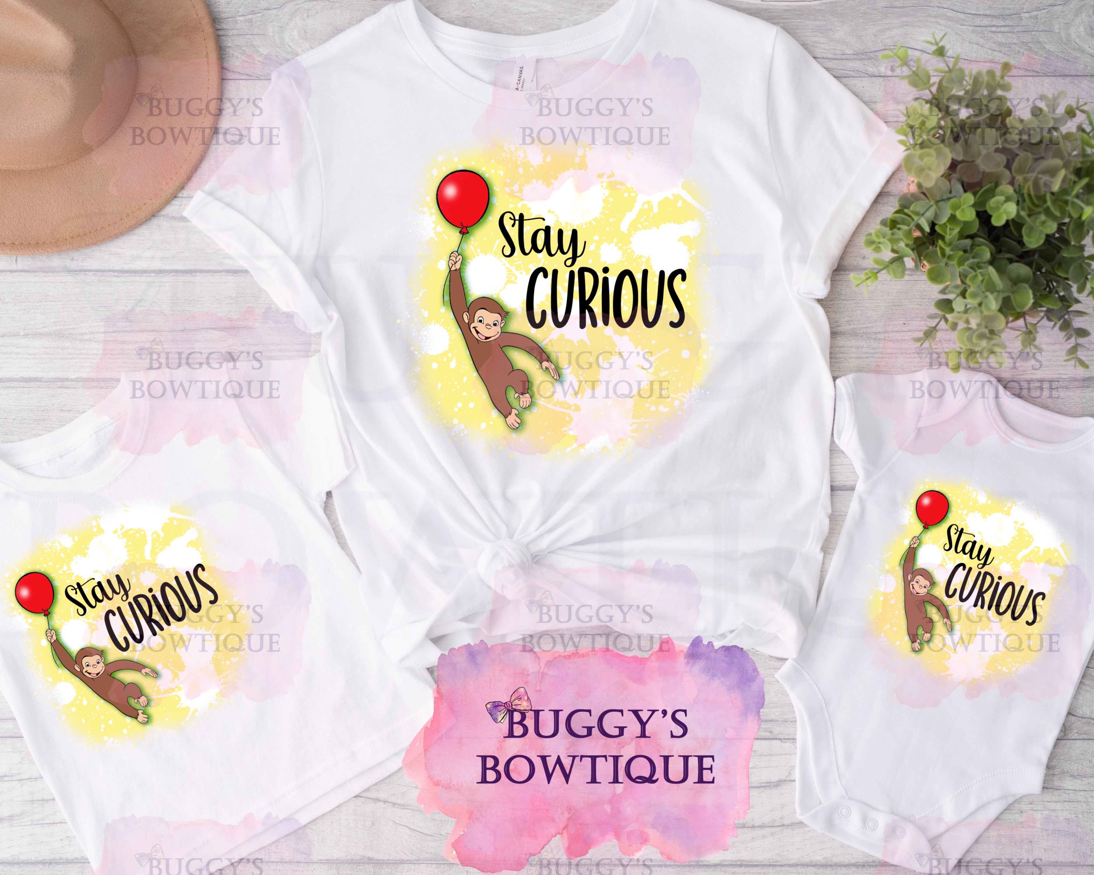 Stay Curious Sublimation/ DTF/ BLEACHED Shirts, Onesies, Sweatshirts- MULTIPLE COLORS