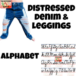 Alphabet Distressed Denim & Leggings