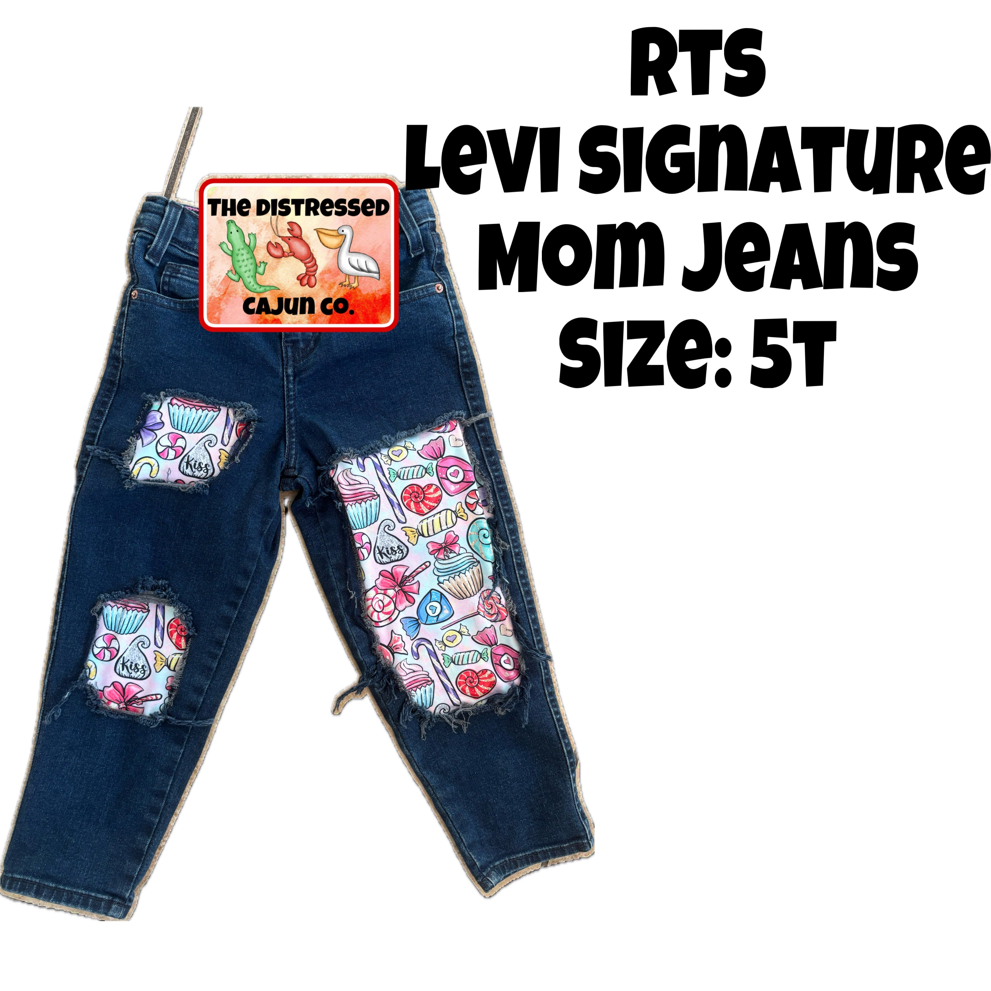 RTS 5t Heavy Distressed Denim- MATCHING DENIM JACKET AVAILABLE