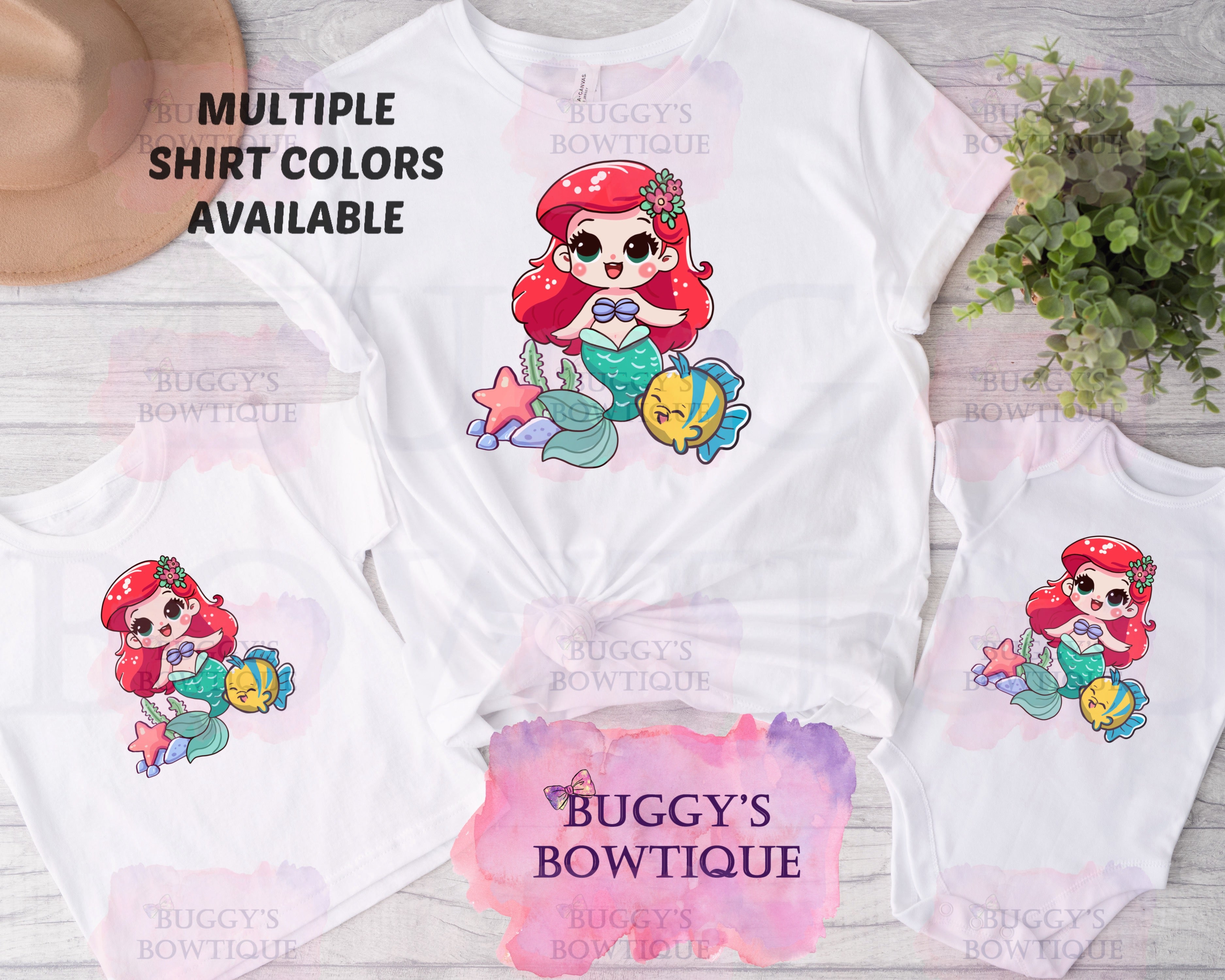 Mermaid Sublimation/ DTF/ BLEACHED Shirts, Onesies, Sweatshirts- MULTIPLE COLORS