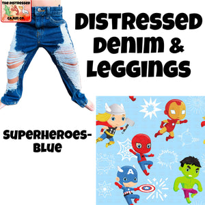 Superheroes Distressed Denim & Leggings