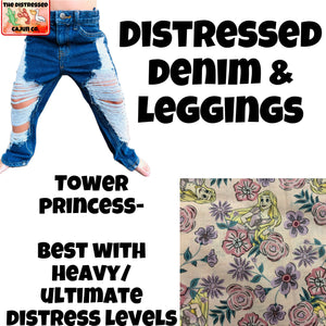 Tower Princess Distressed Denim & Leggings