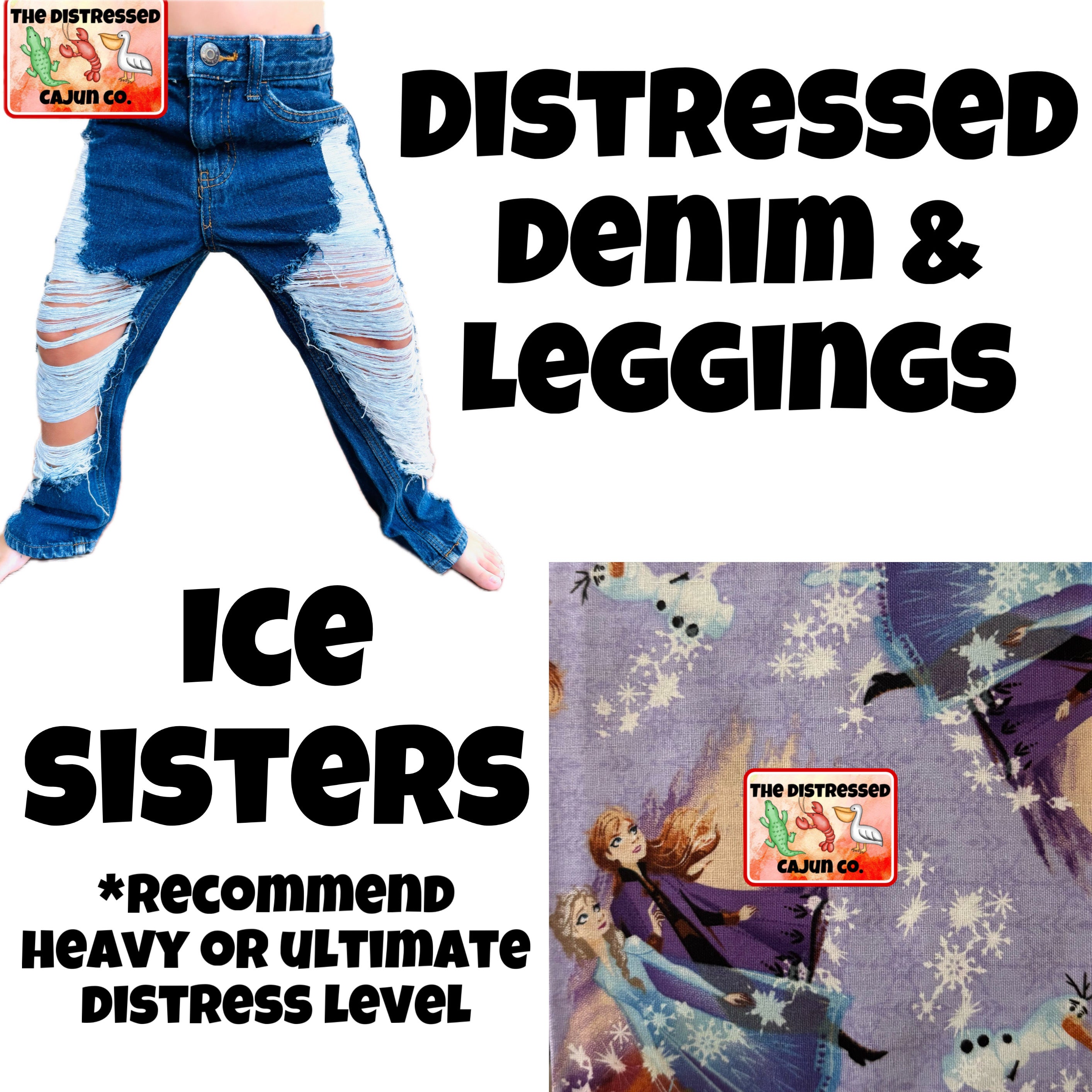 Ice Sisters Distressed Denim & Leggings