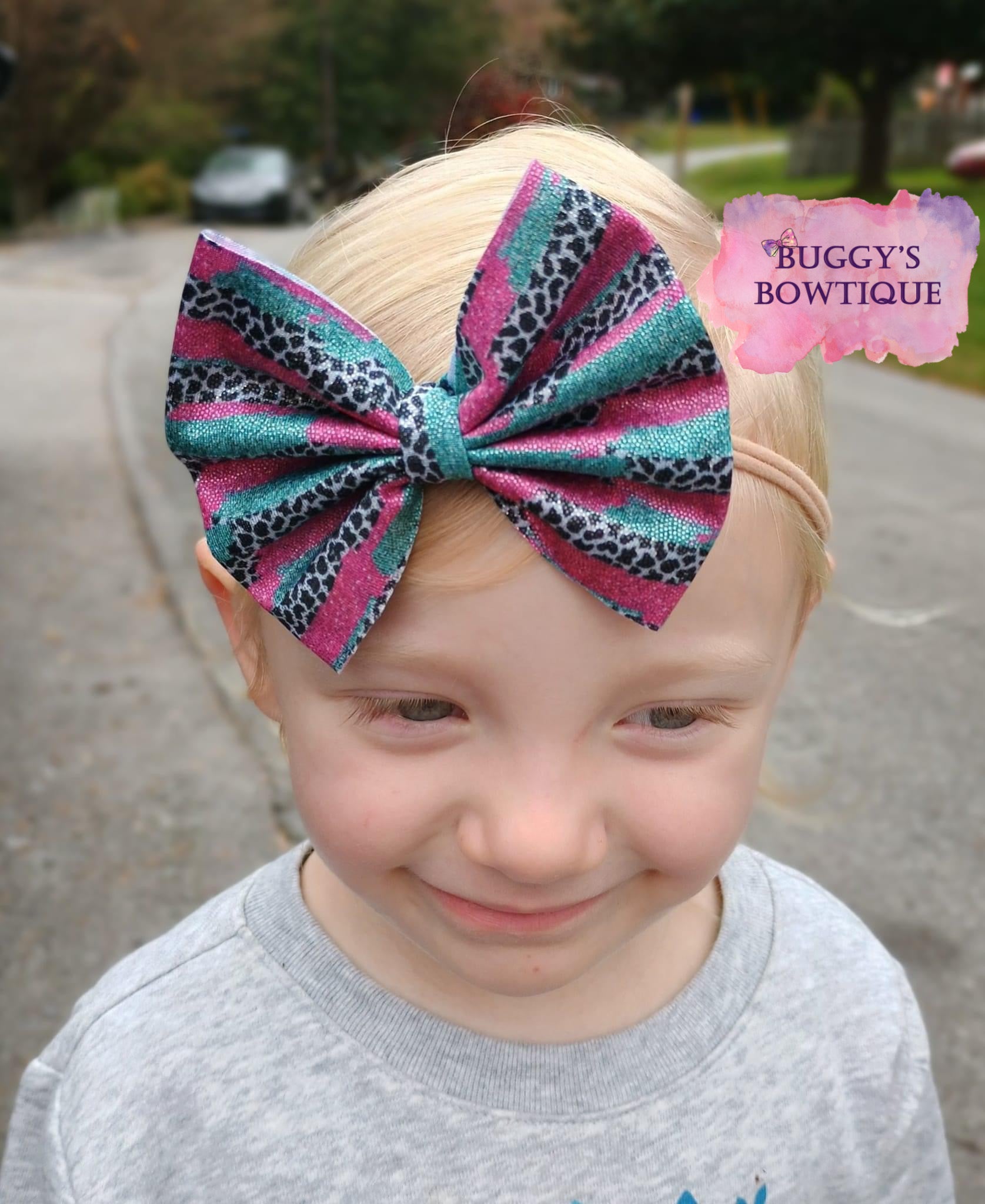 Animal Print Brushstrokes Glitter bow/Scrunchie/headband/bow tie