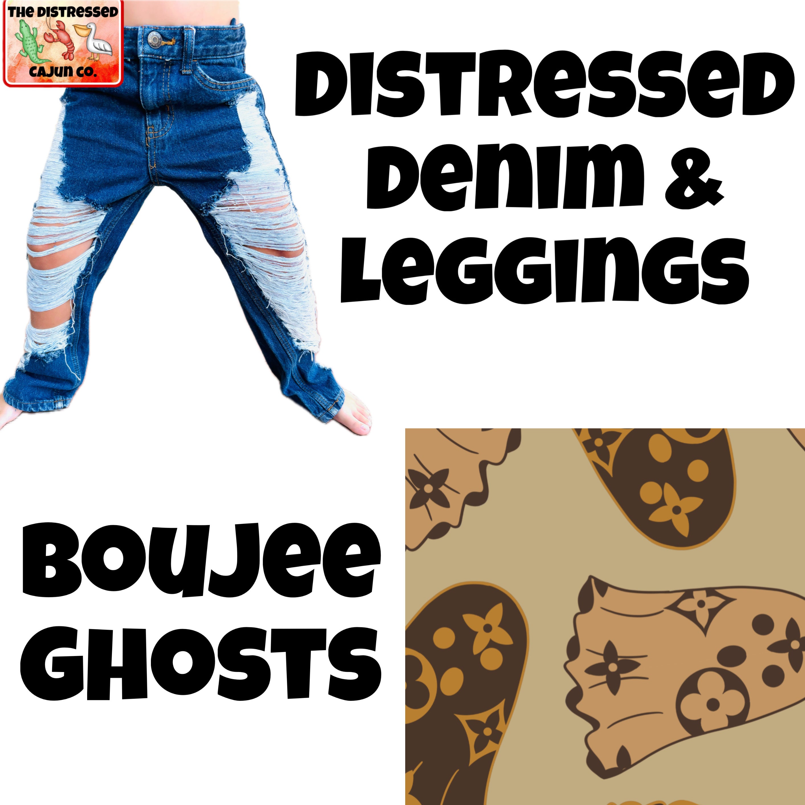 Boujee Ghost Distressed Denim & Leggings