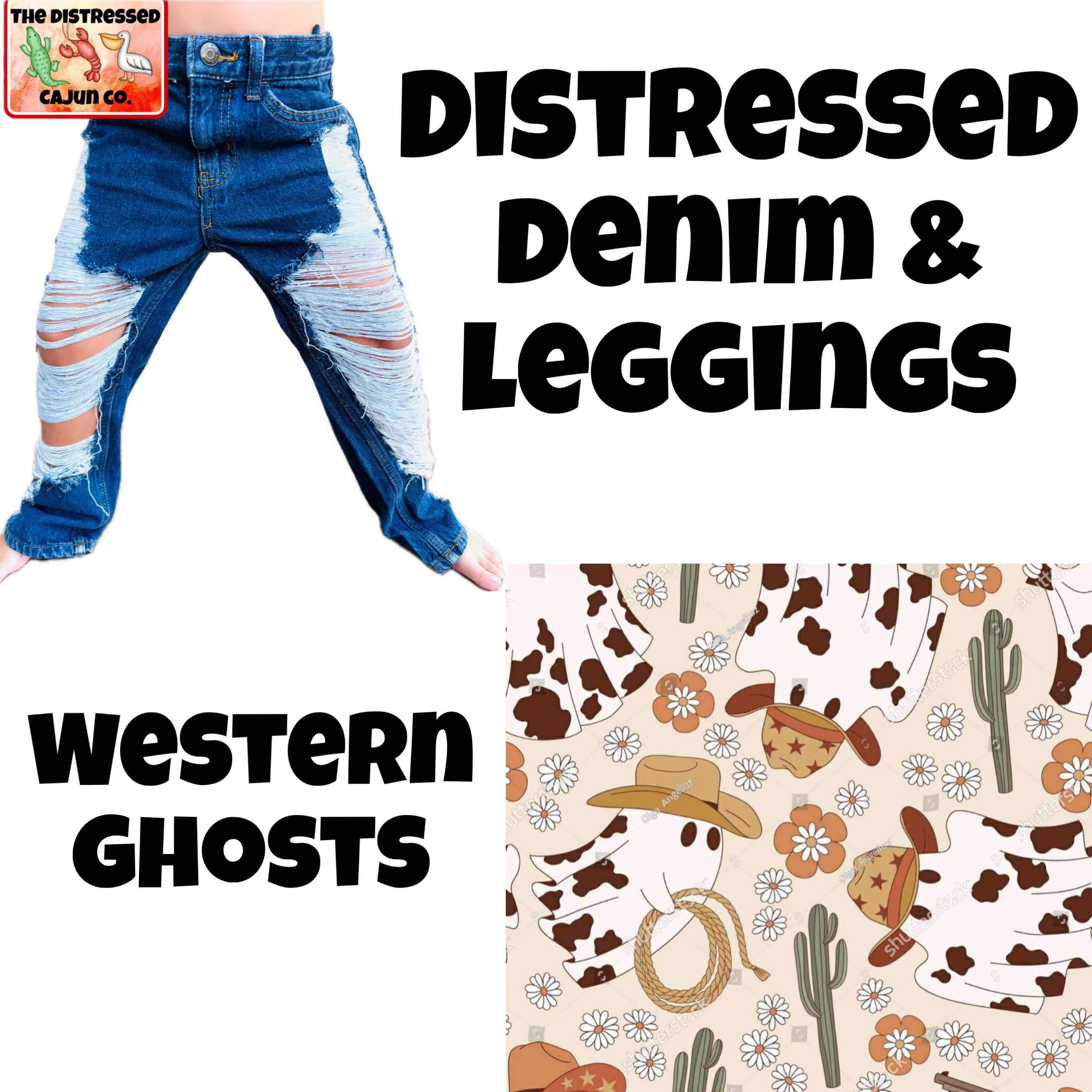 Western Ghosts Distressed Denim & Leggings