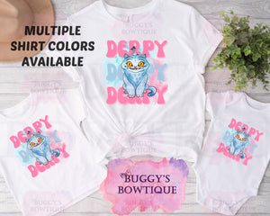Derpy (Pink/Blue) Sublimation/ DTF/ BLEACHED Shirts, Onesies, Sweatshirts- MULTIPLE COLORS